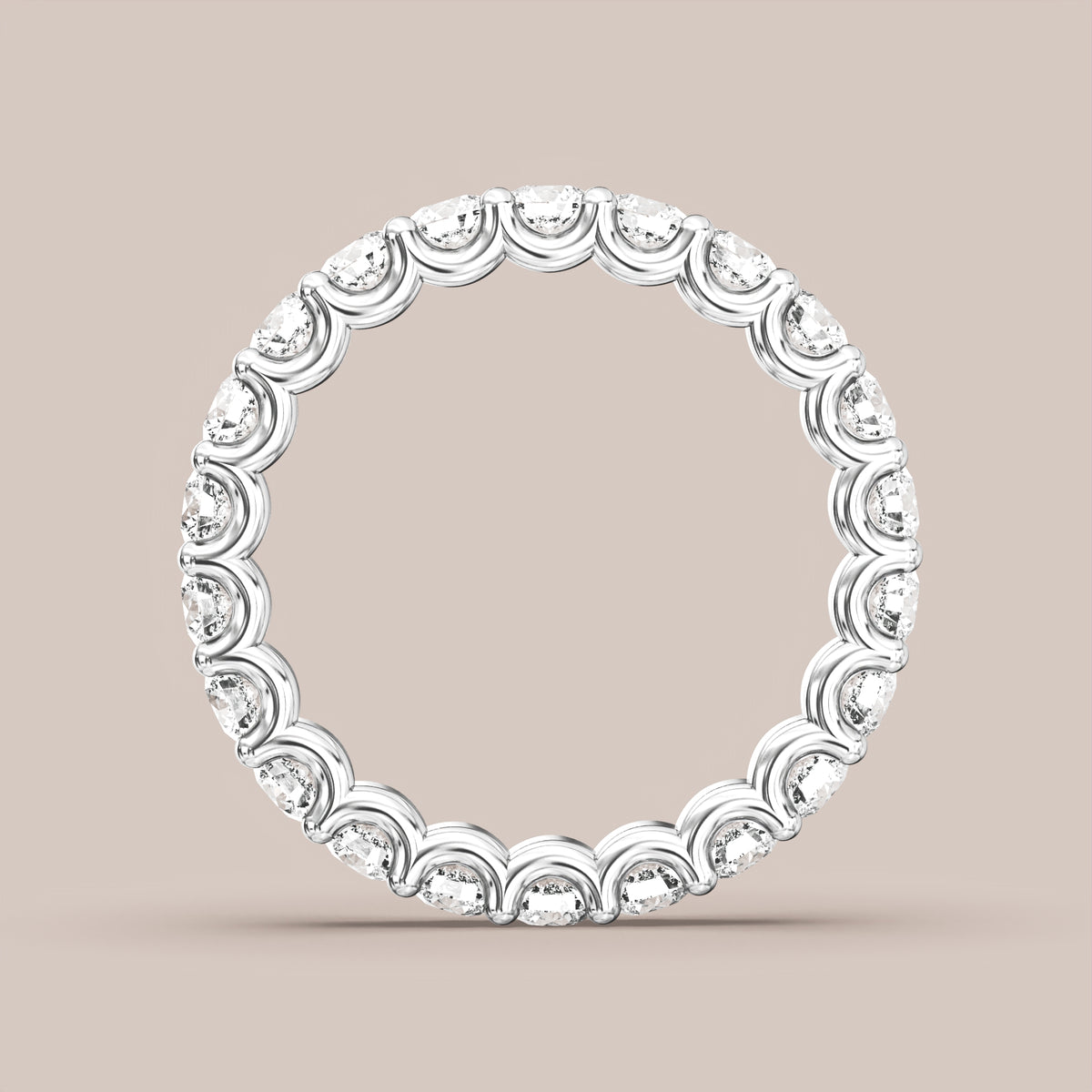 Scallop Diamond Band Full Eternity