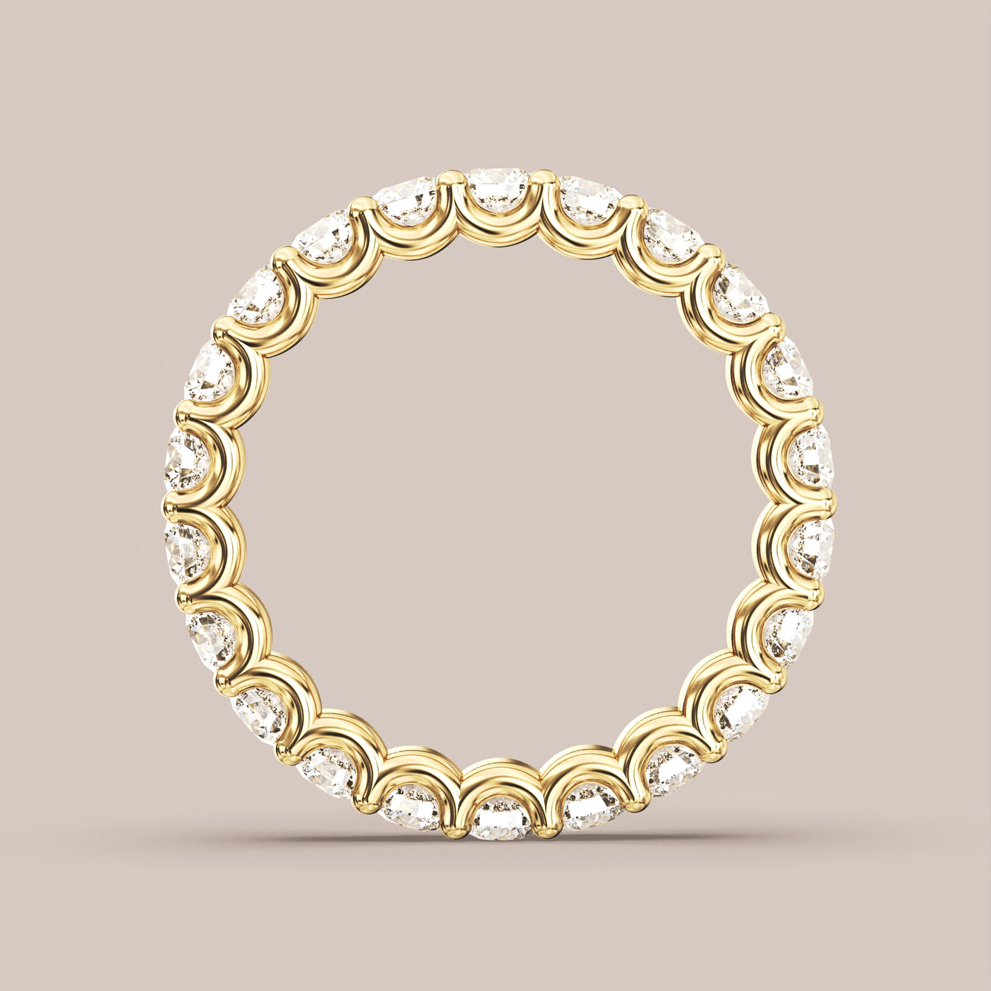 Scallop Diamond Band Full Eternity