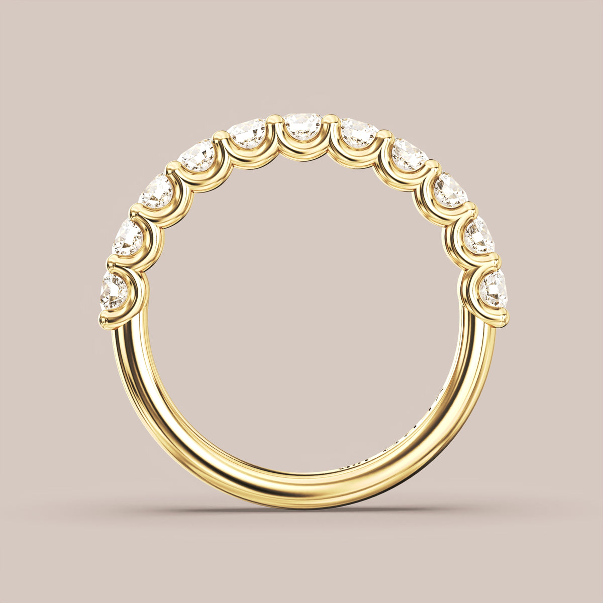 Scallop Diamond Band Half Eternity