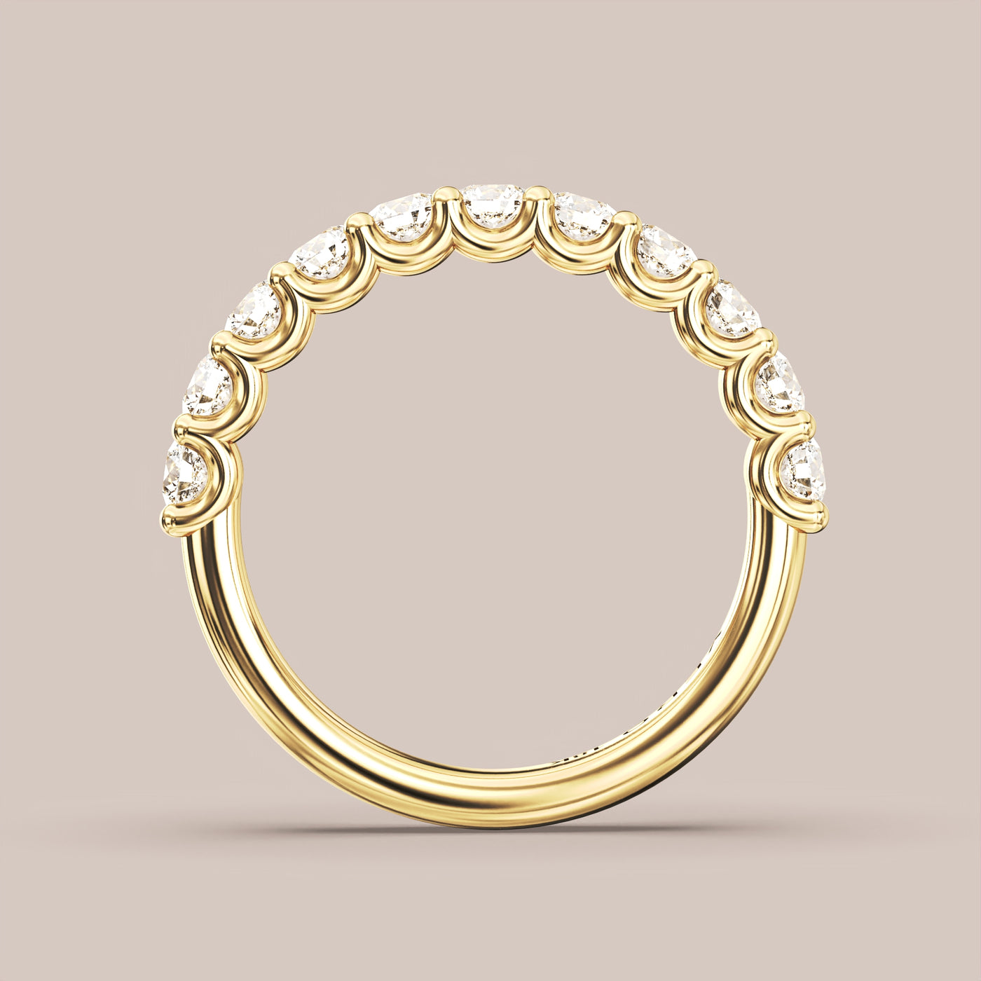 Scallop Diamond Band Half Eternity