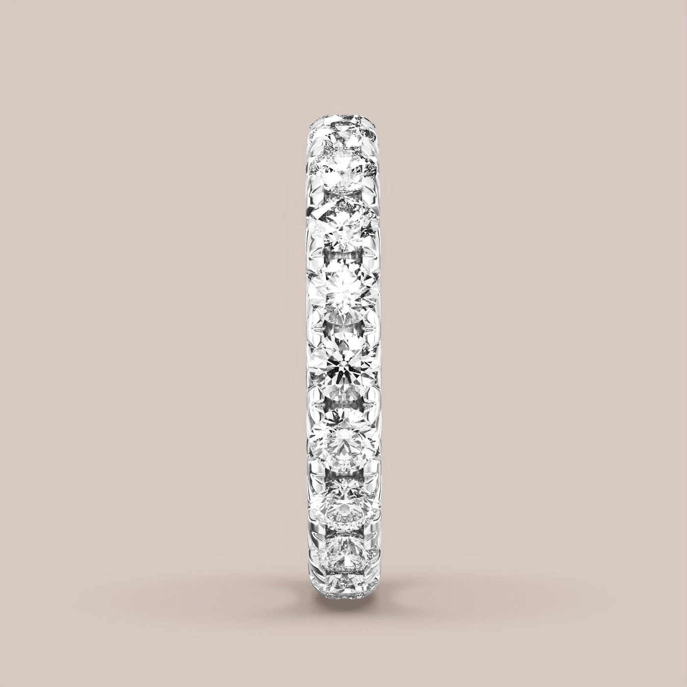 French Set Pave Diamond Band Full Eternity