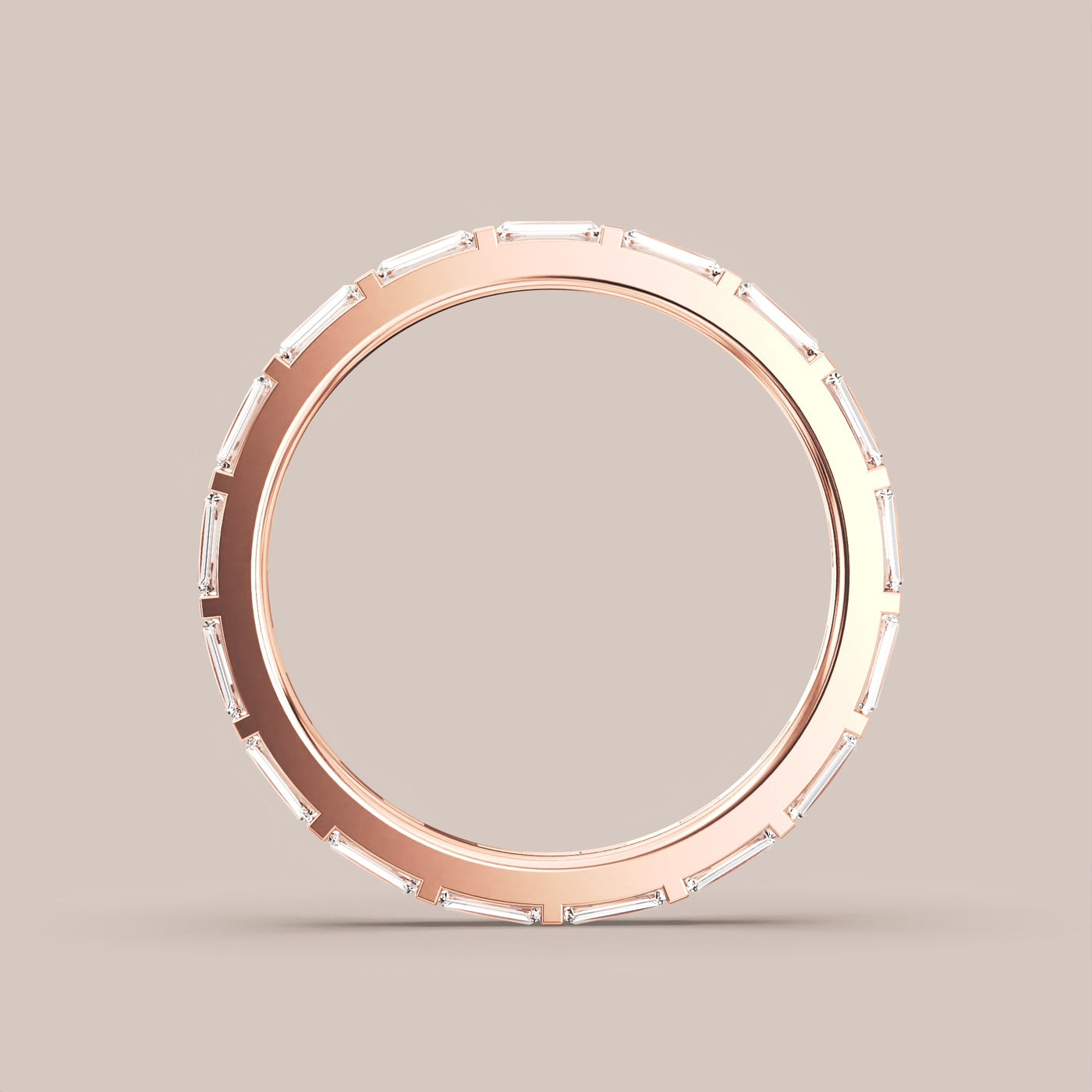 Straight Baguette Bar Set Diamond Band Full Eternity