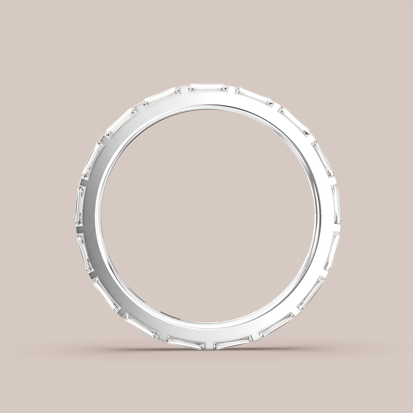 Straight Baguette Bar Set Diamond Band Full Eternity