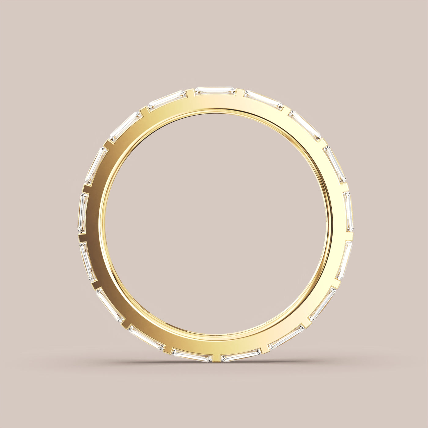 Straight Baguette Bar Set Diamond Band Full Eternity
