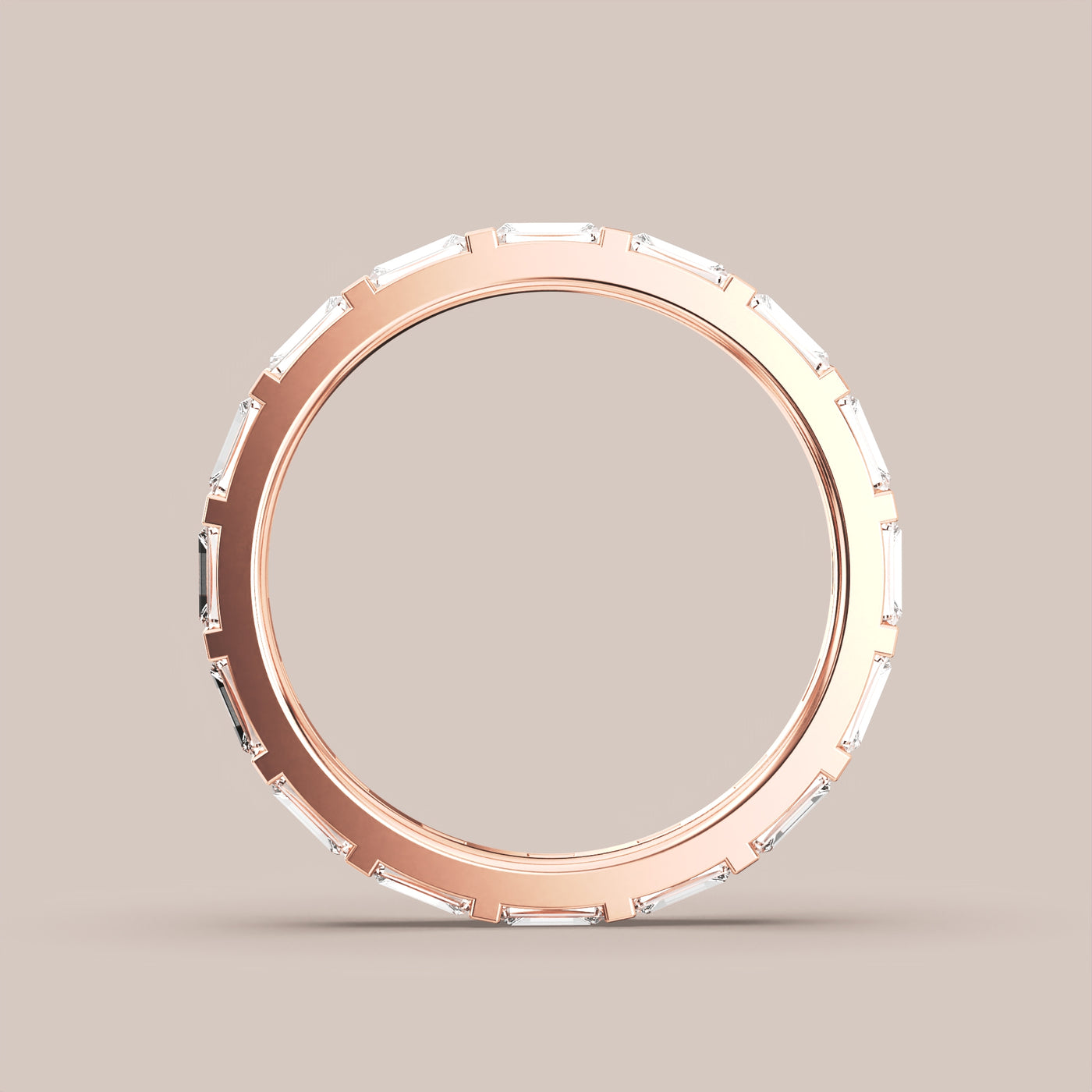 Straight Baguette Bar Set Diamond Band Full Eternity