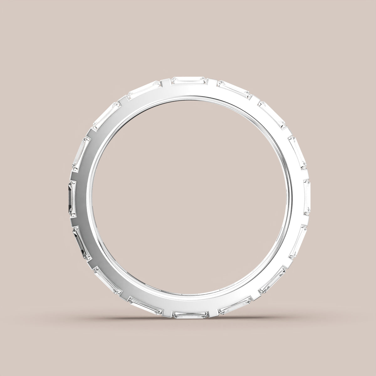 Straight Baguette Bar Set Diamond Band Full Eternity