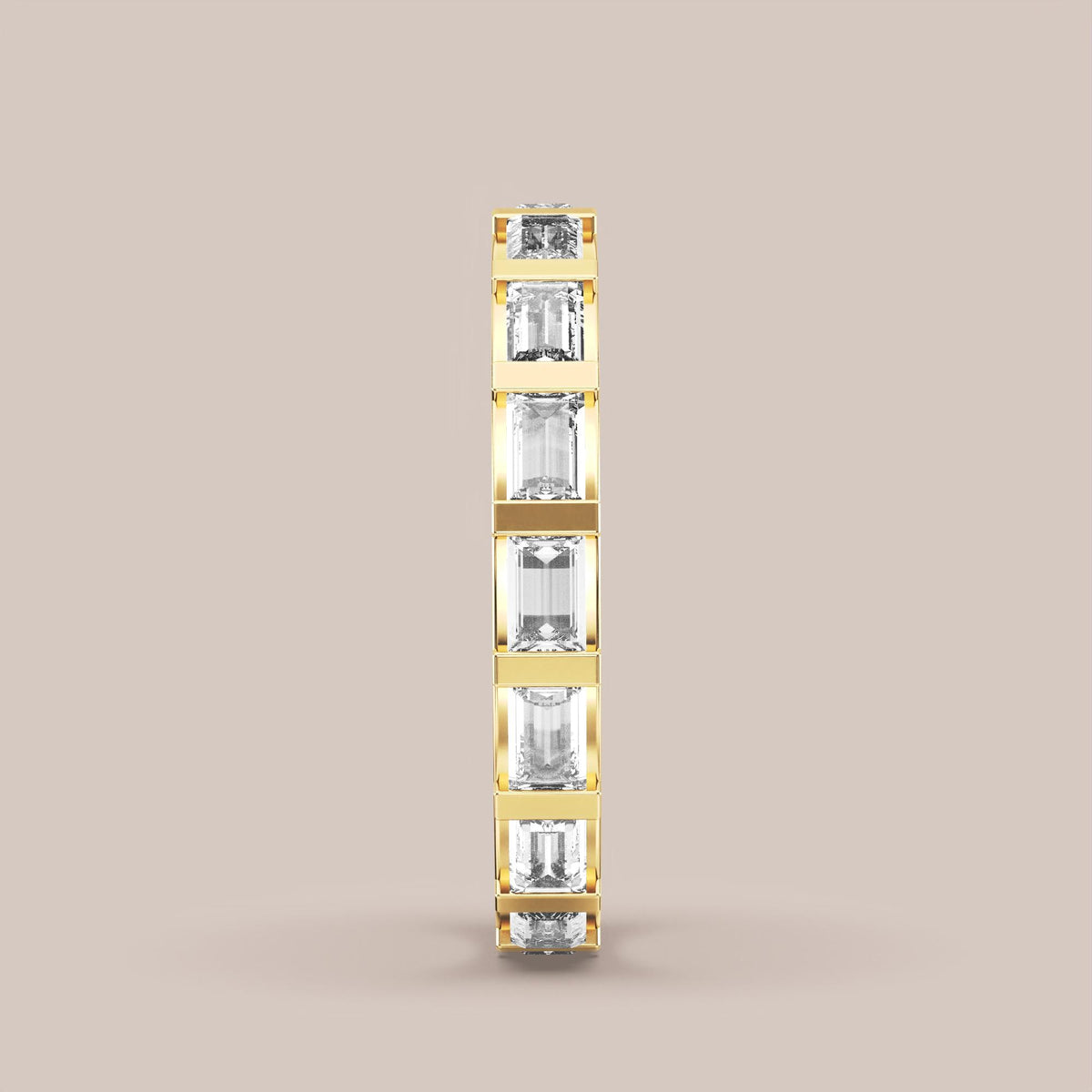 Straight Baguette Bar Set Diamond Band Full Eternity
