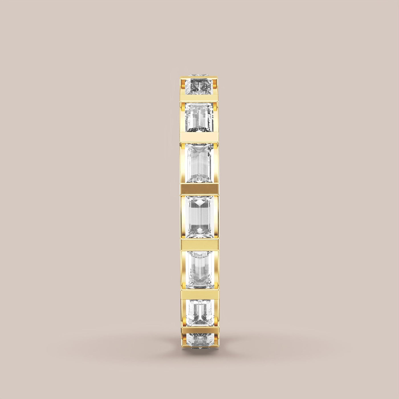 Straight Baguette Bar Set Diamond Band Full Eternity