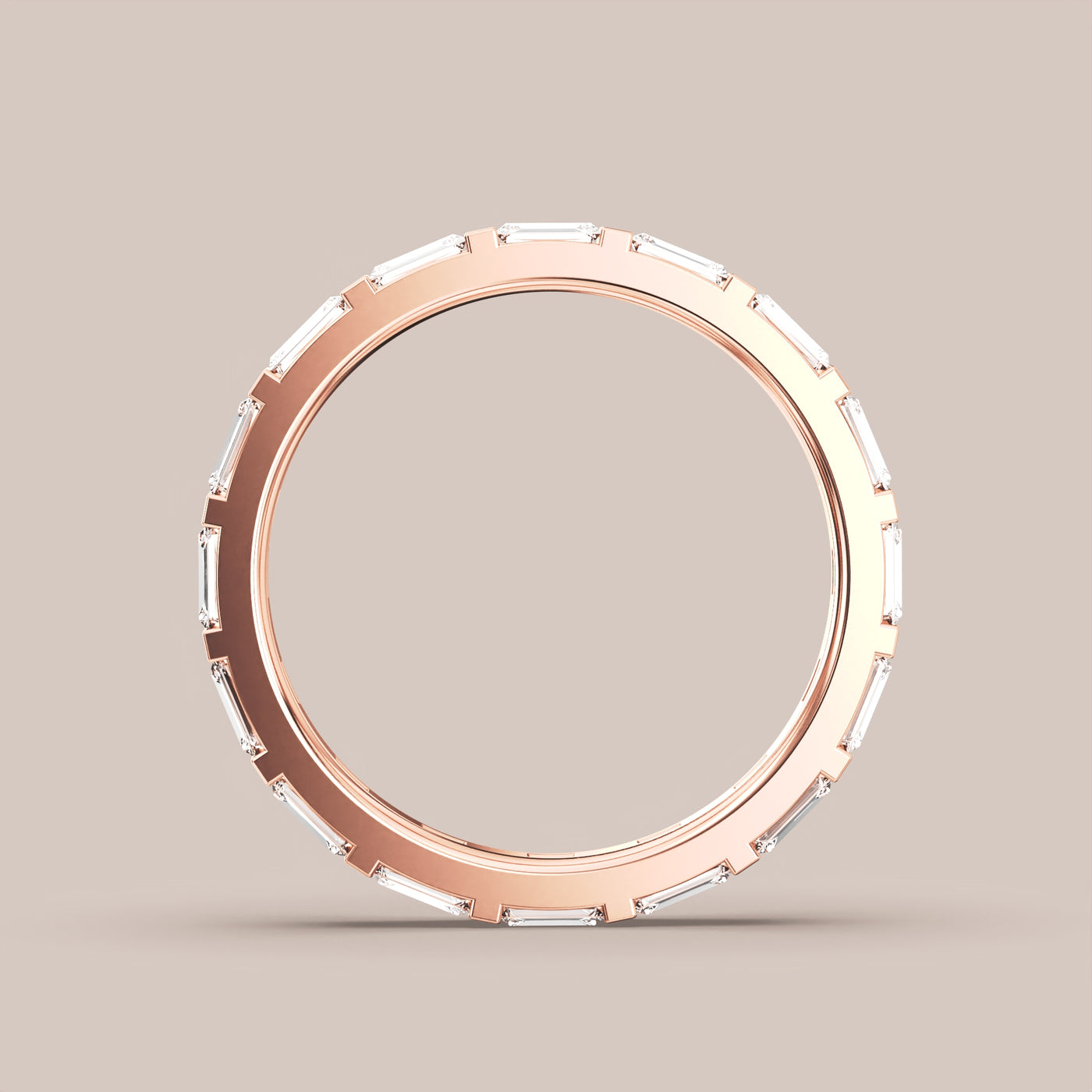 Straight Baguette Bar Set Diamond Band Full Eternity