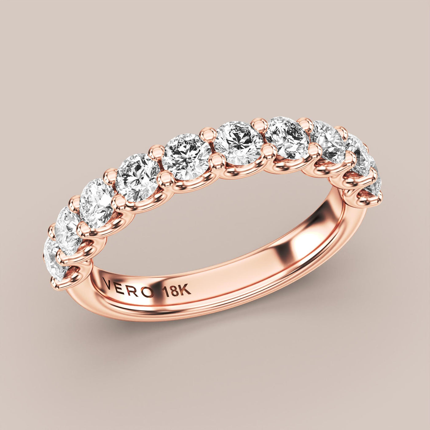 Shared Prong Diamond Band Half Eternity