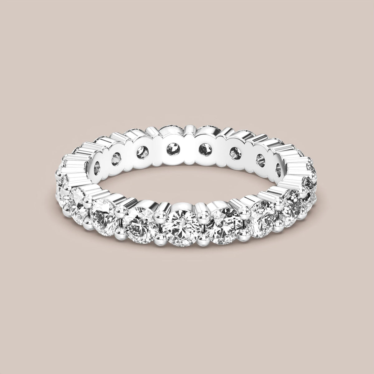 Shared Prong Diamond Band Full Eternity