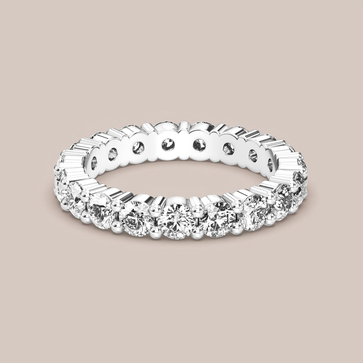 Shared Prong Diamond Band Full Eternity
