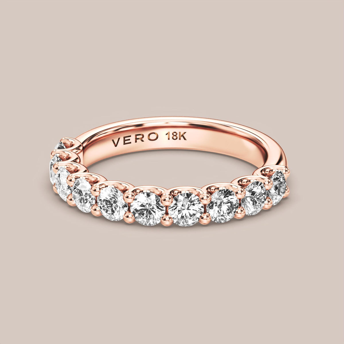 Scallop Diamond Band Half Eternity