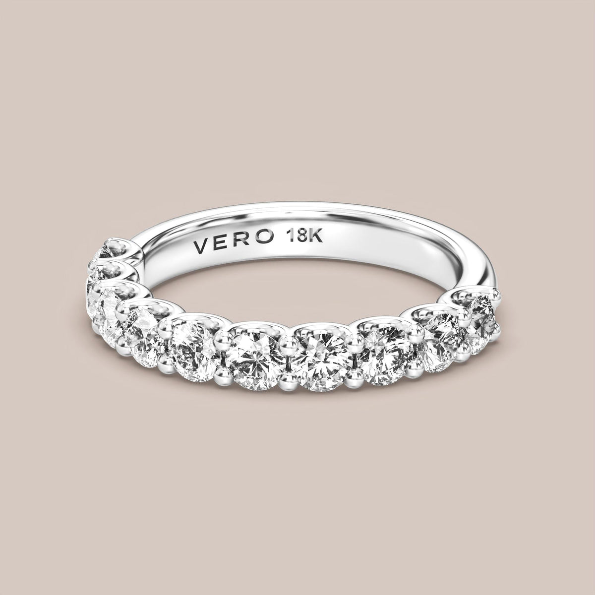 Shared Prong Diamond Band Half Eternity