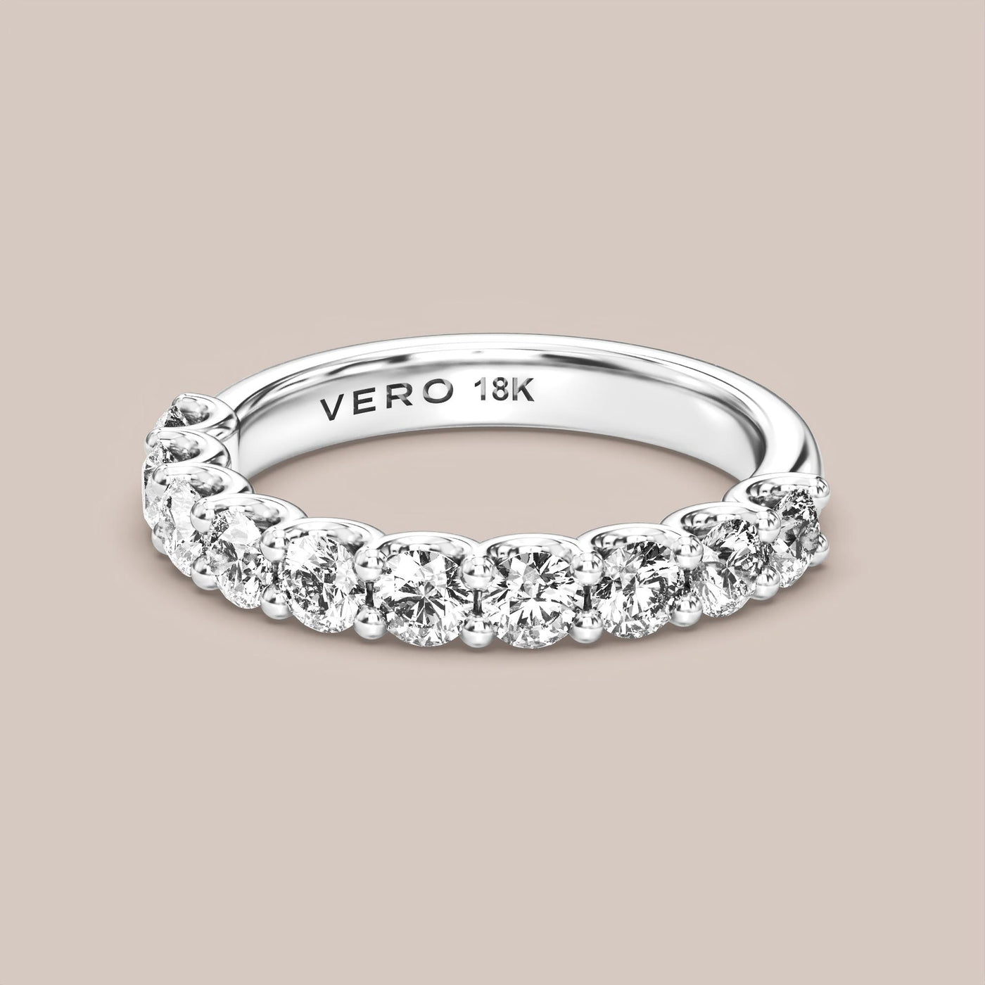 Scallop Diamond Band Half Eternity