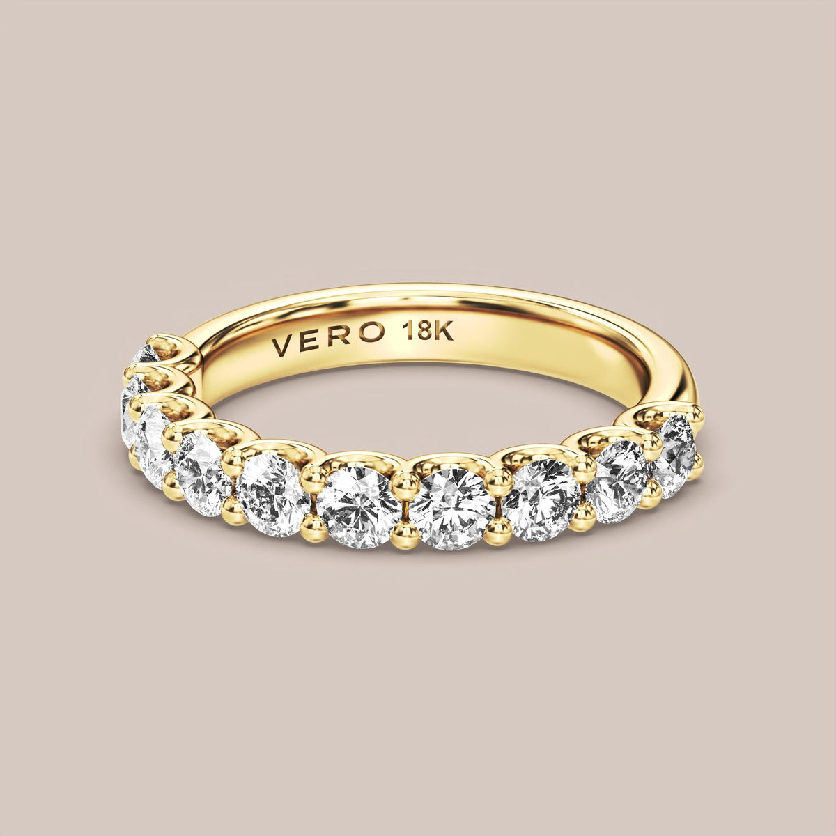 Scallop Diamond Band Half Eternity