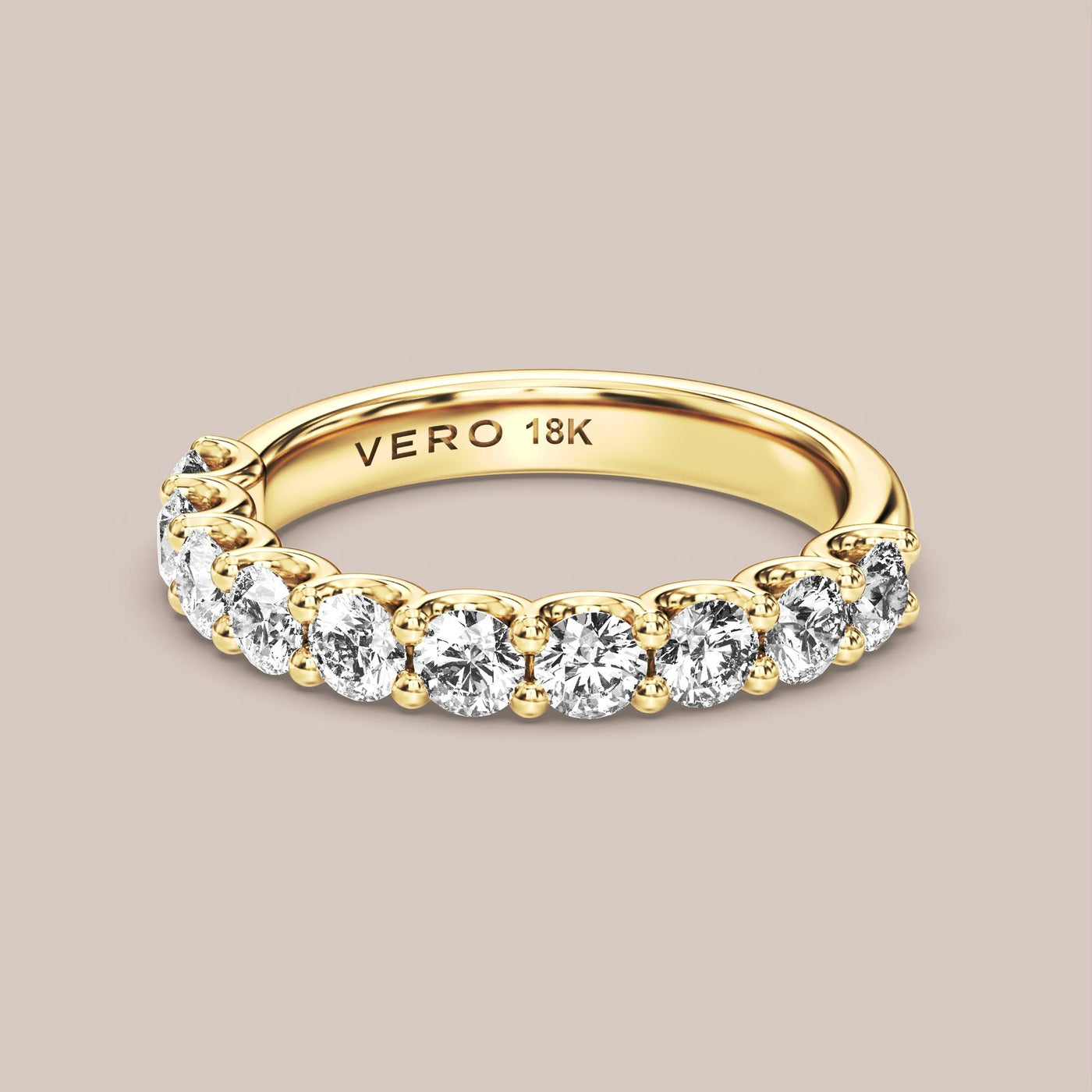 Scallop Diamond Band Half Eternity