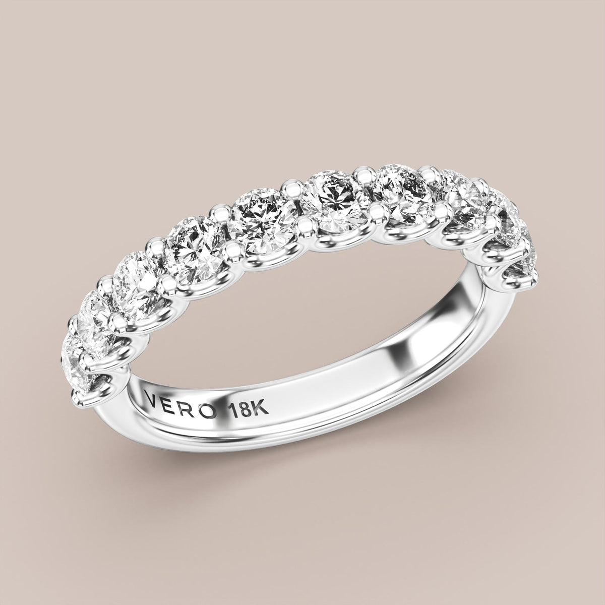 Scallop Diamond Band Half Eternity
