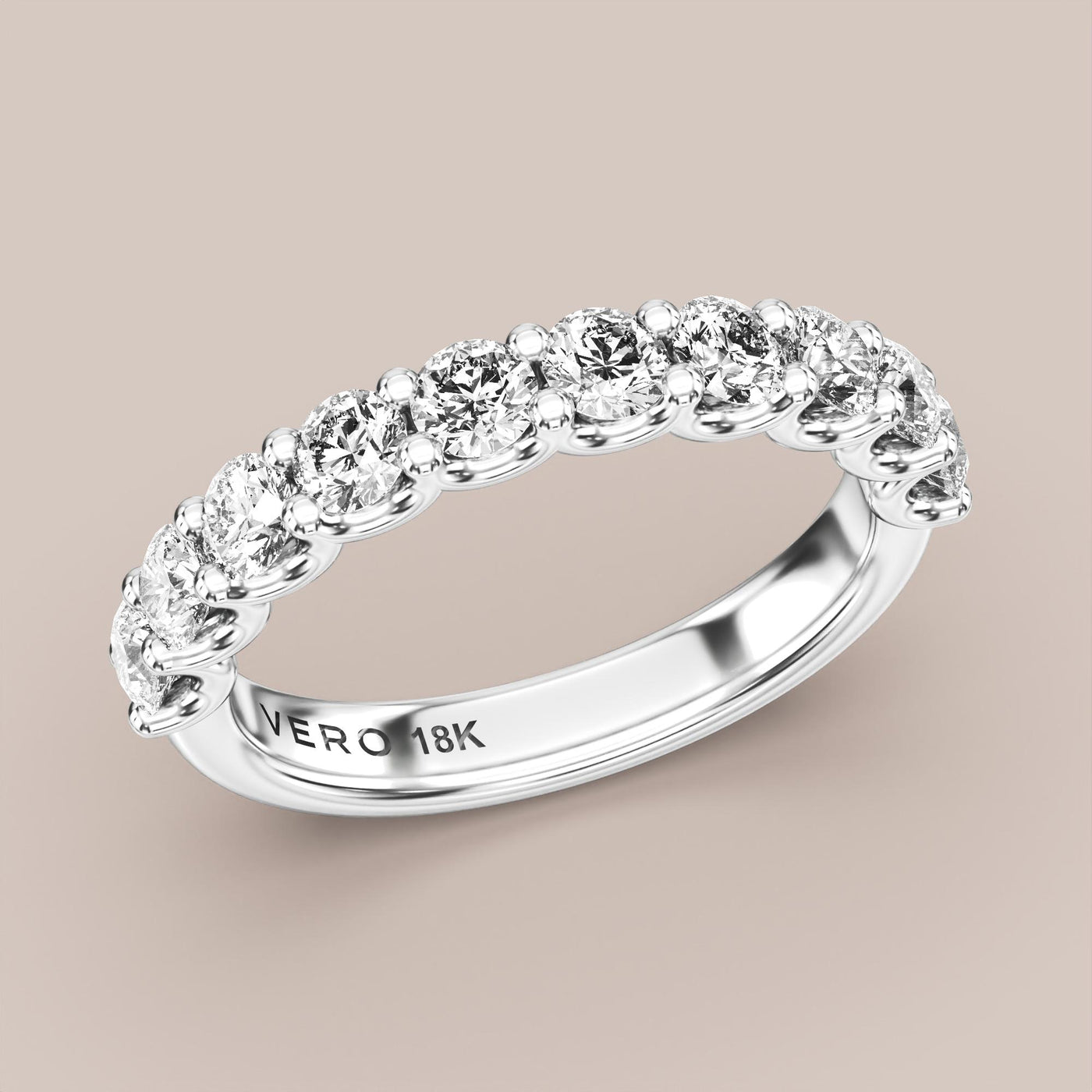 Shared Prong Diamond Band Half Eternity