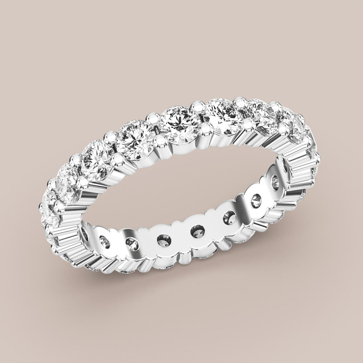 Shared Prong Diamond Band Full Eternity