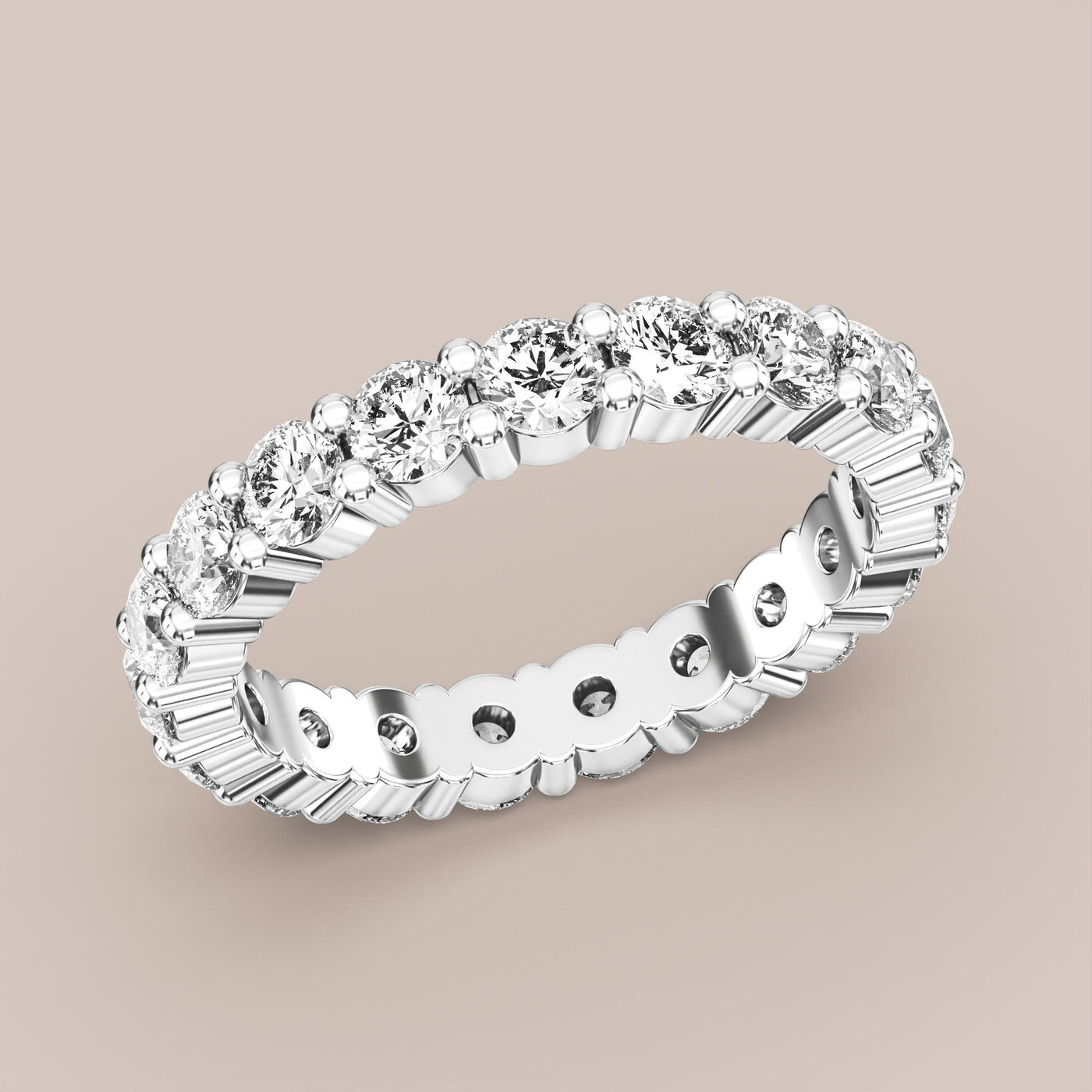 Shared Prong Diamond Band Full Eternity