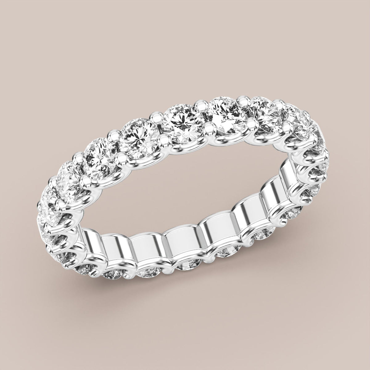 Scallop Diamond Band Full Eternity