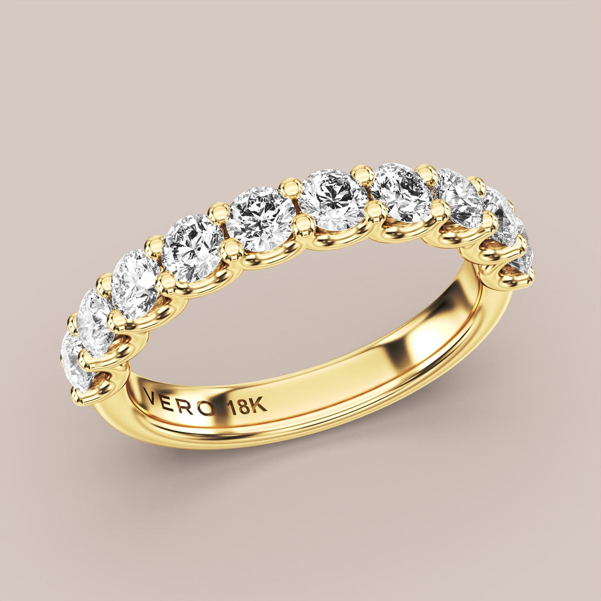 Scallop Diamond Band Half Eternity