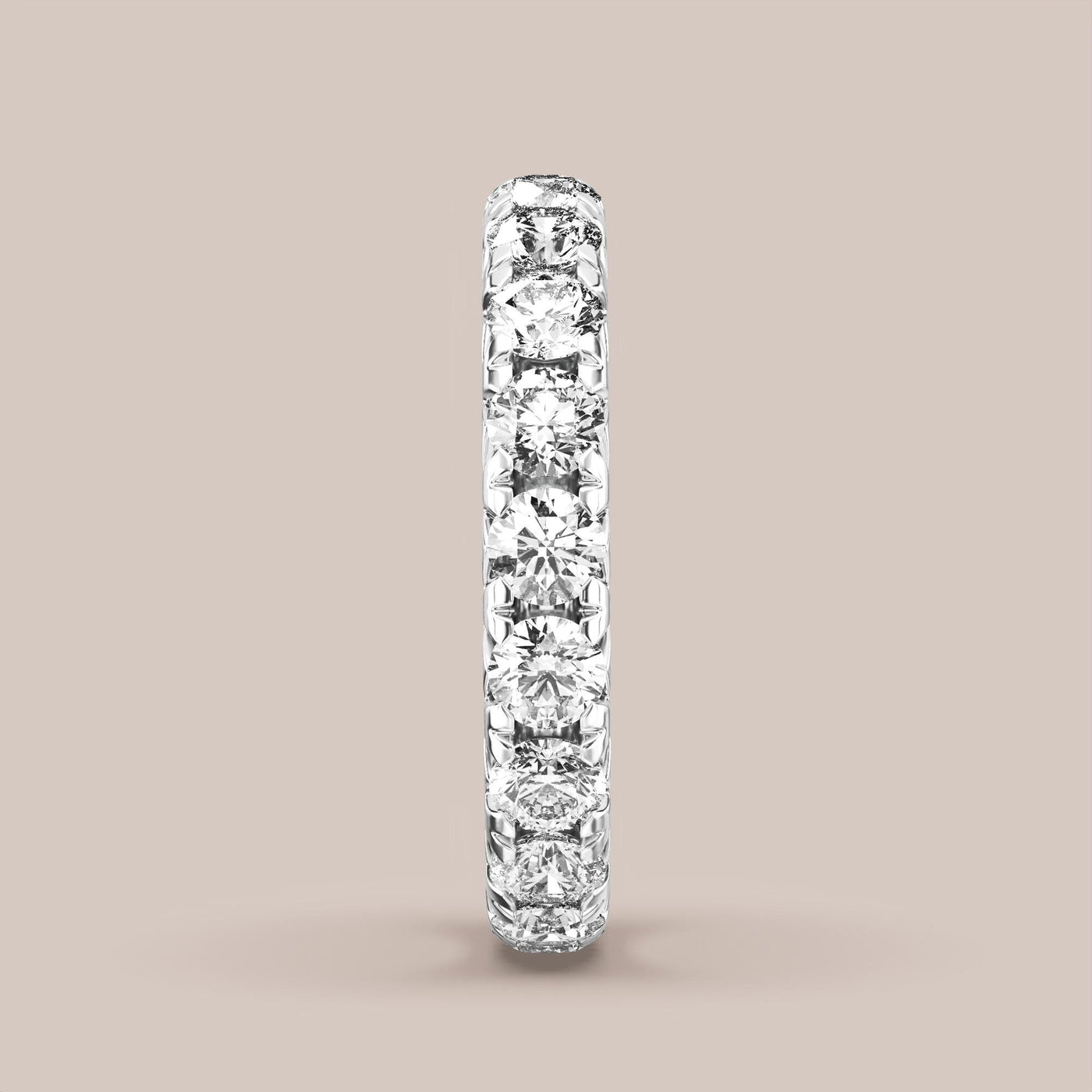 French Set Pave Diamond Band Full Eternity