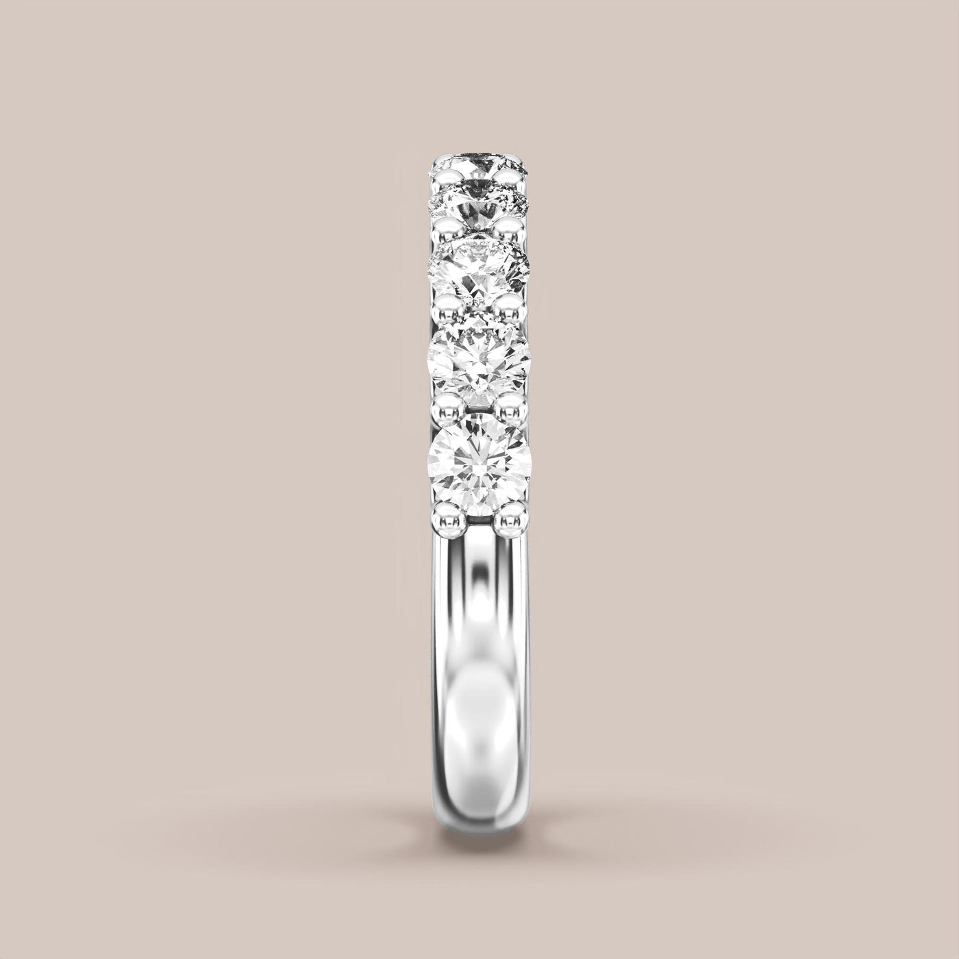 Scallop Diamond Band Half Eternity