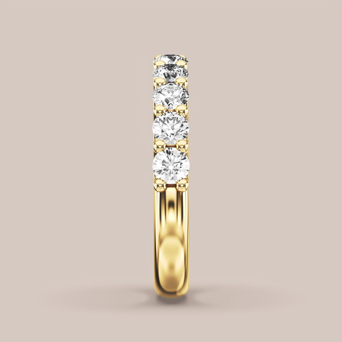 Scallop Diamond Band Half Eternity