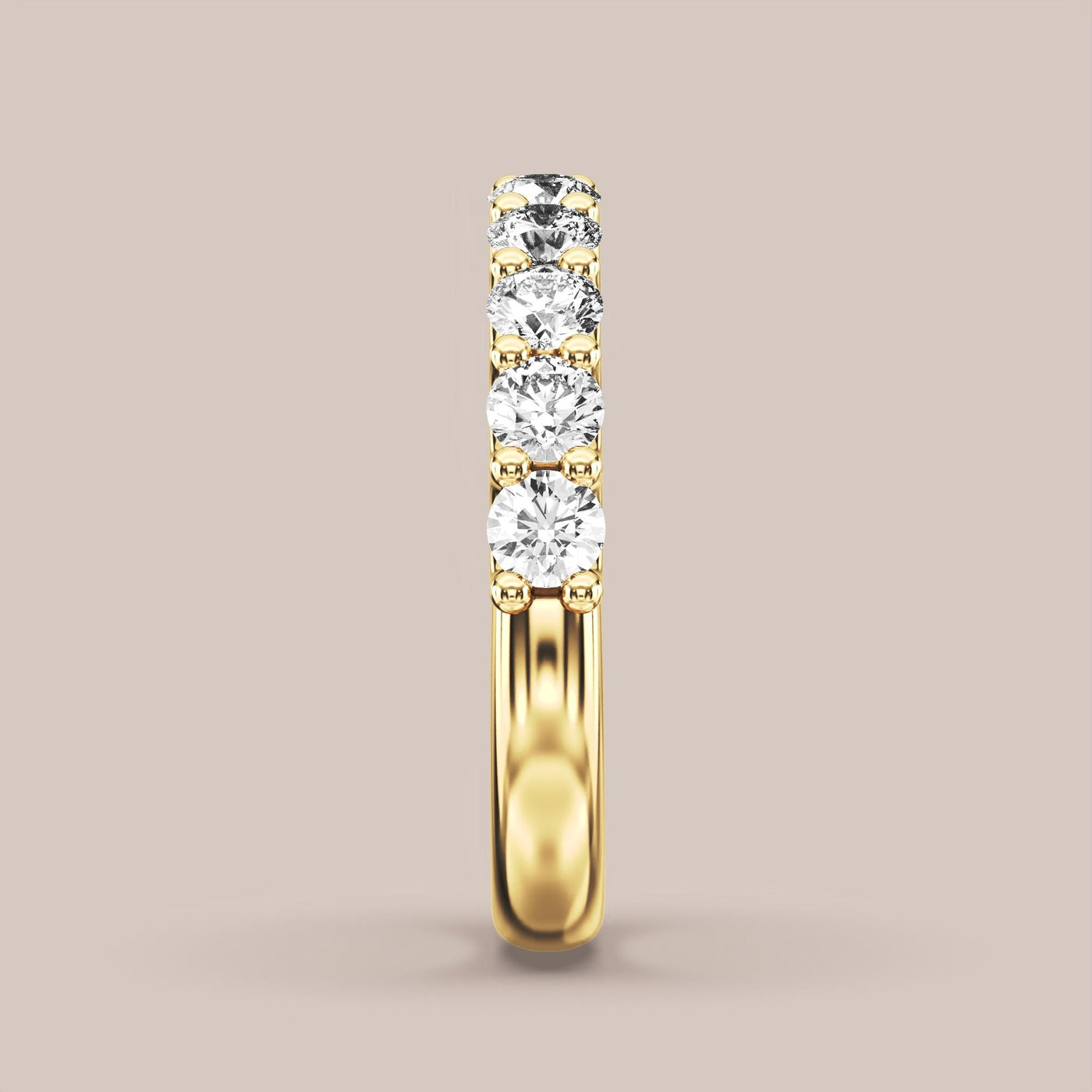 Scallop Diamond Band Half Eternity