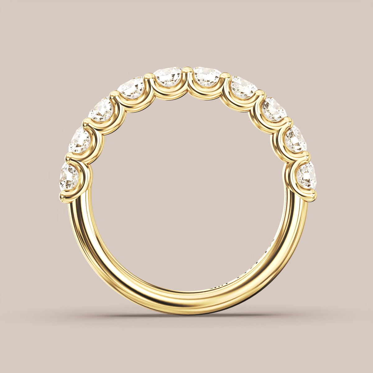 Scallop Diamond Band Half Eternity