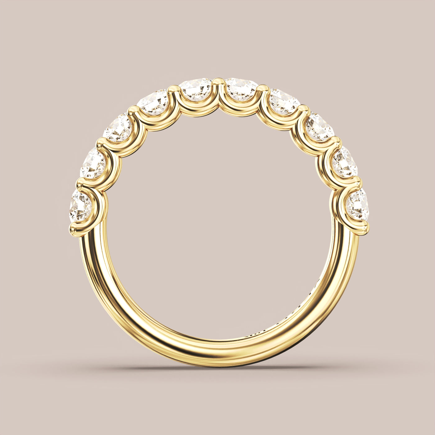 Scallop Diamond Band Half Eternity