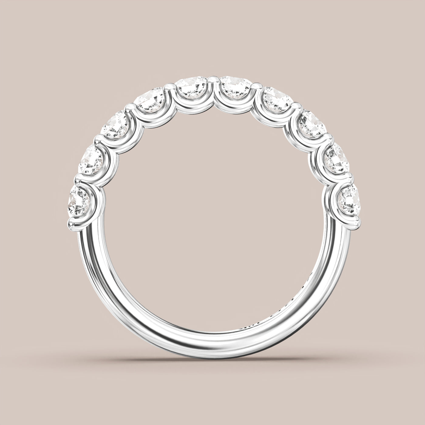 Scallop Diamond Band Half Eternity