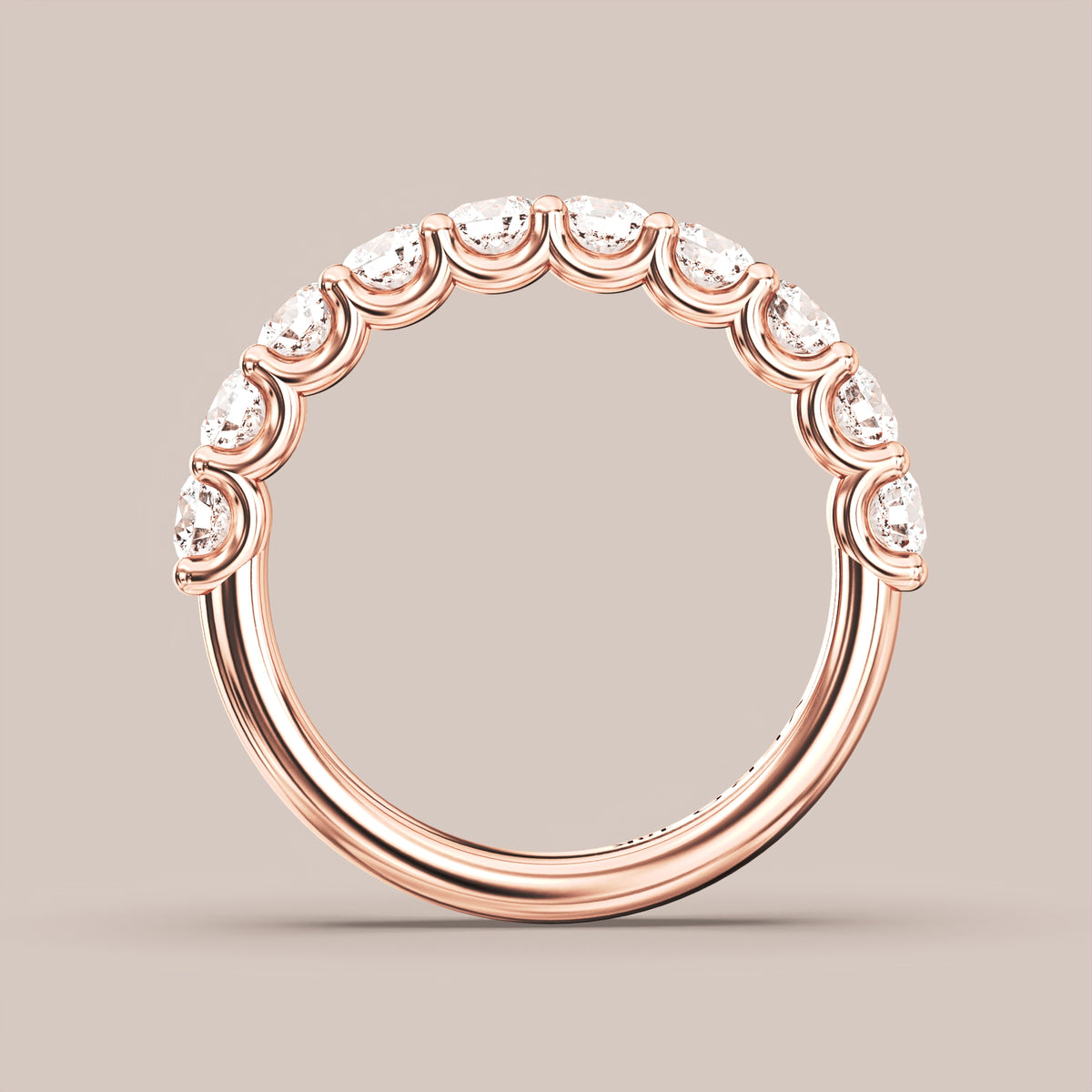 Scallop Diamond Band Half Eternity