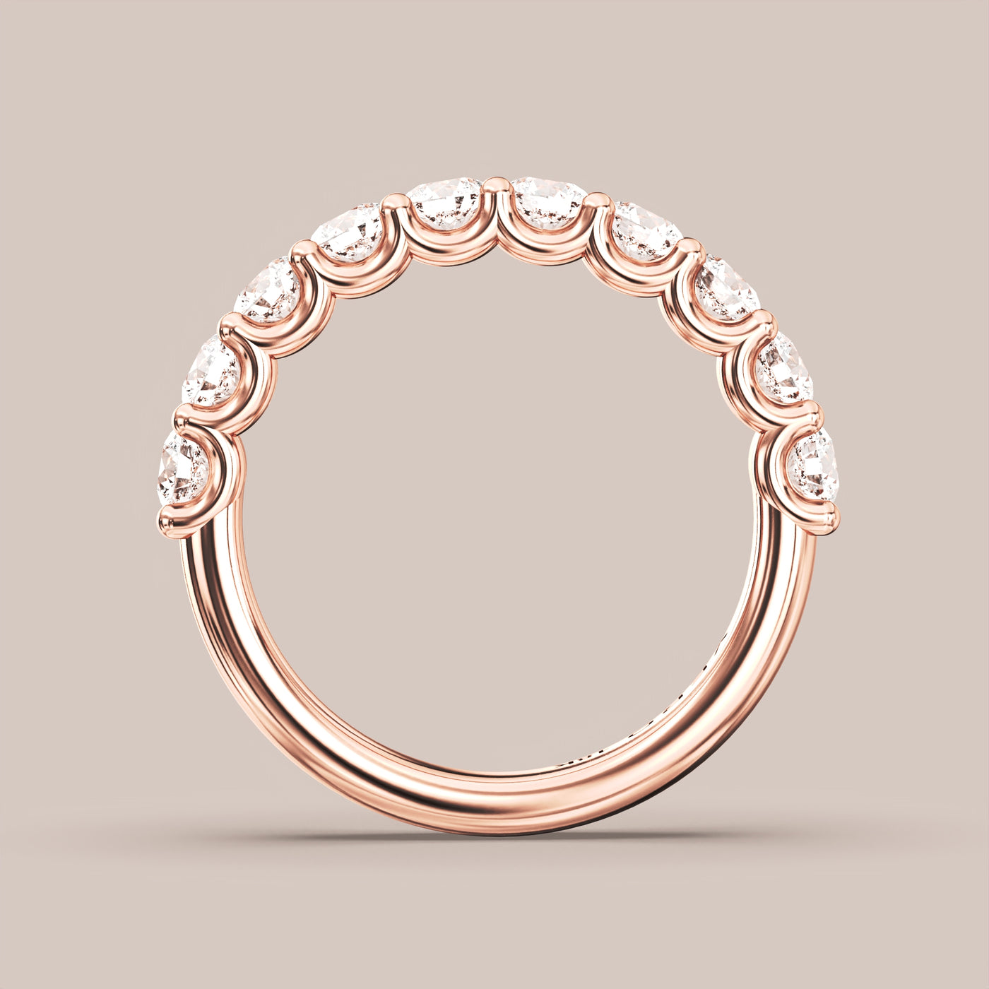 Scallop Diamond Band Half Eternity
