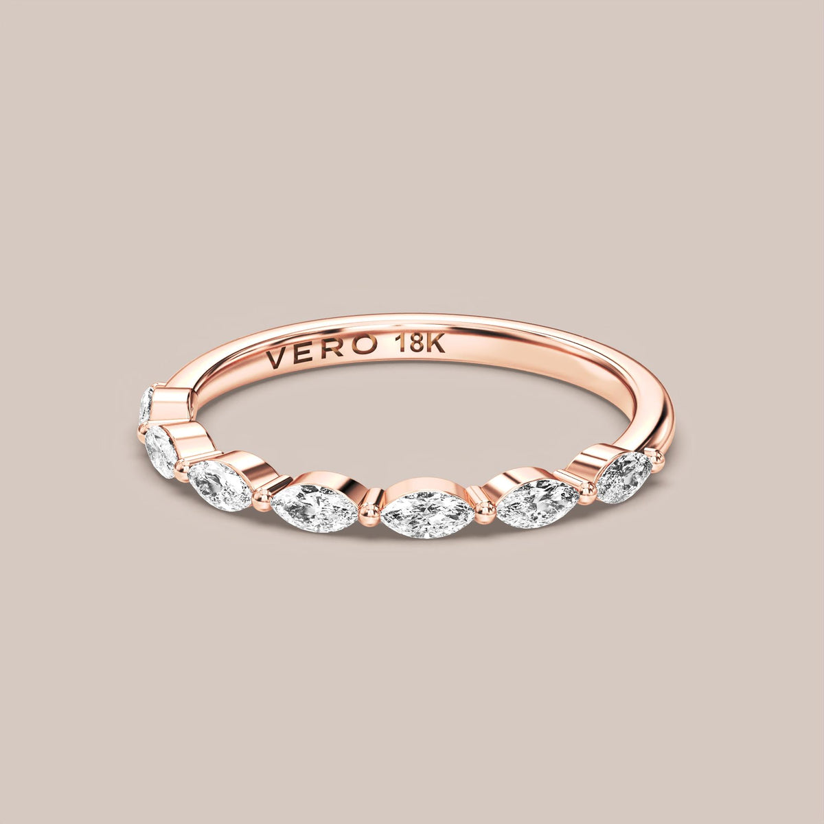 Marquise Diamond Band Half Eternity