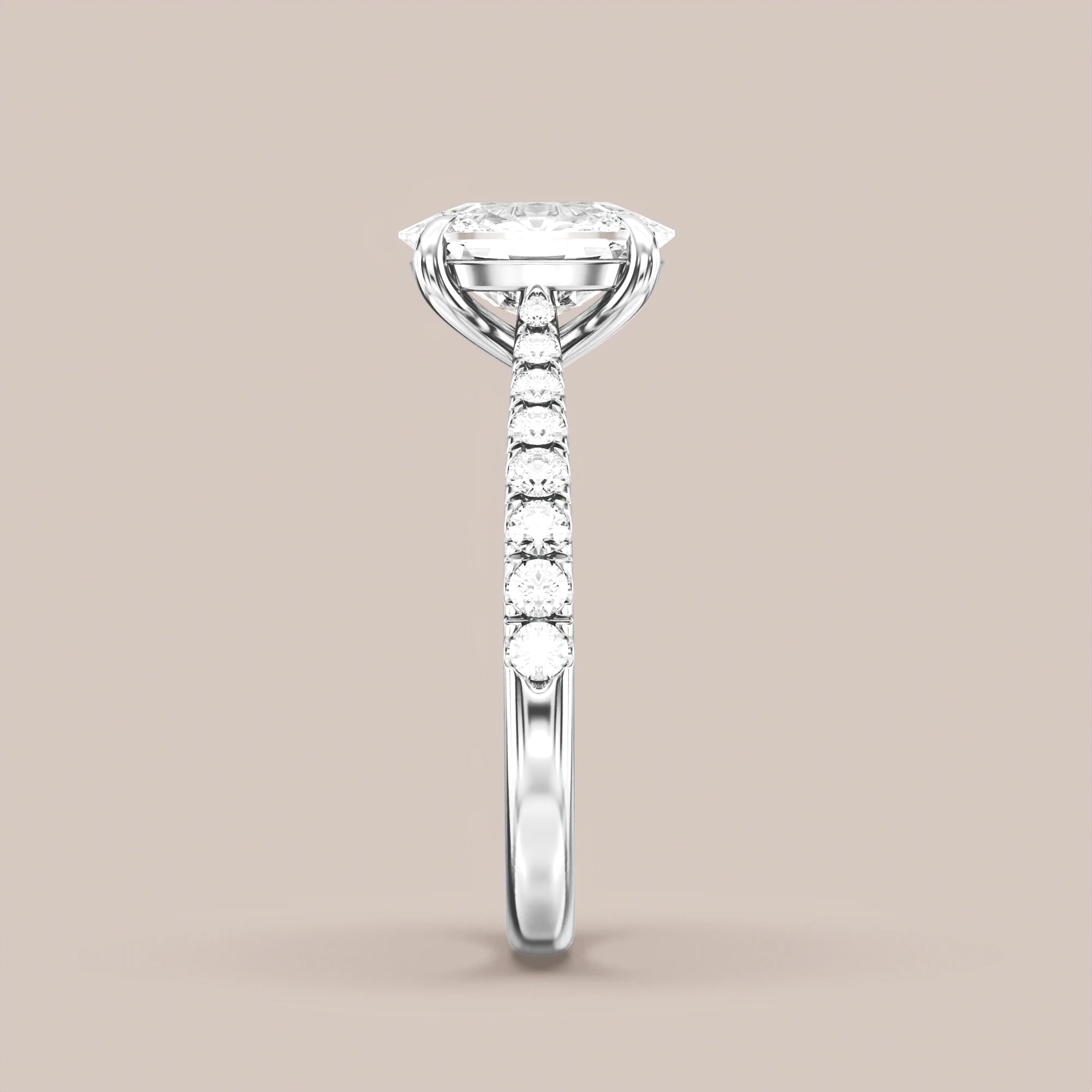 Elongated - White gold