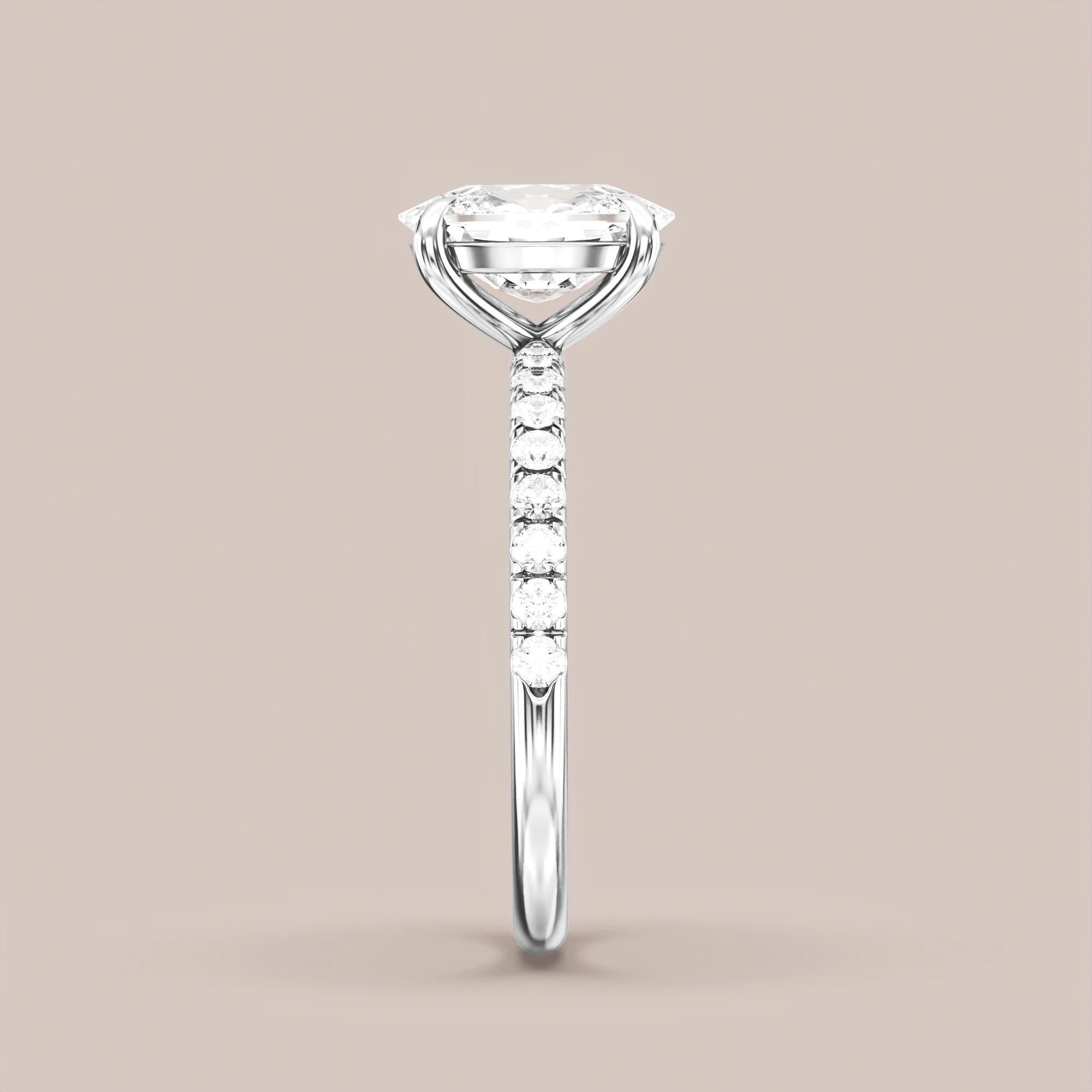 Elongated - White gold