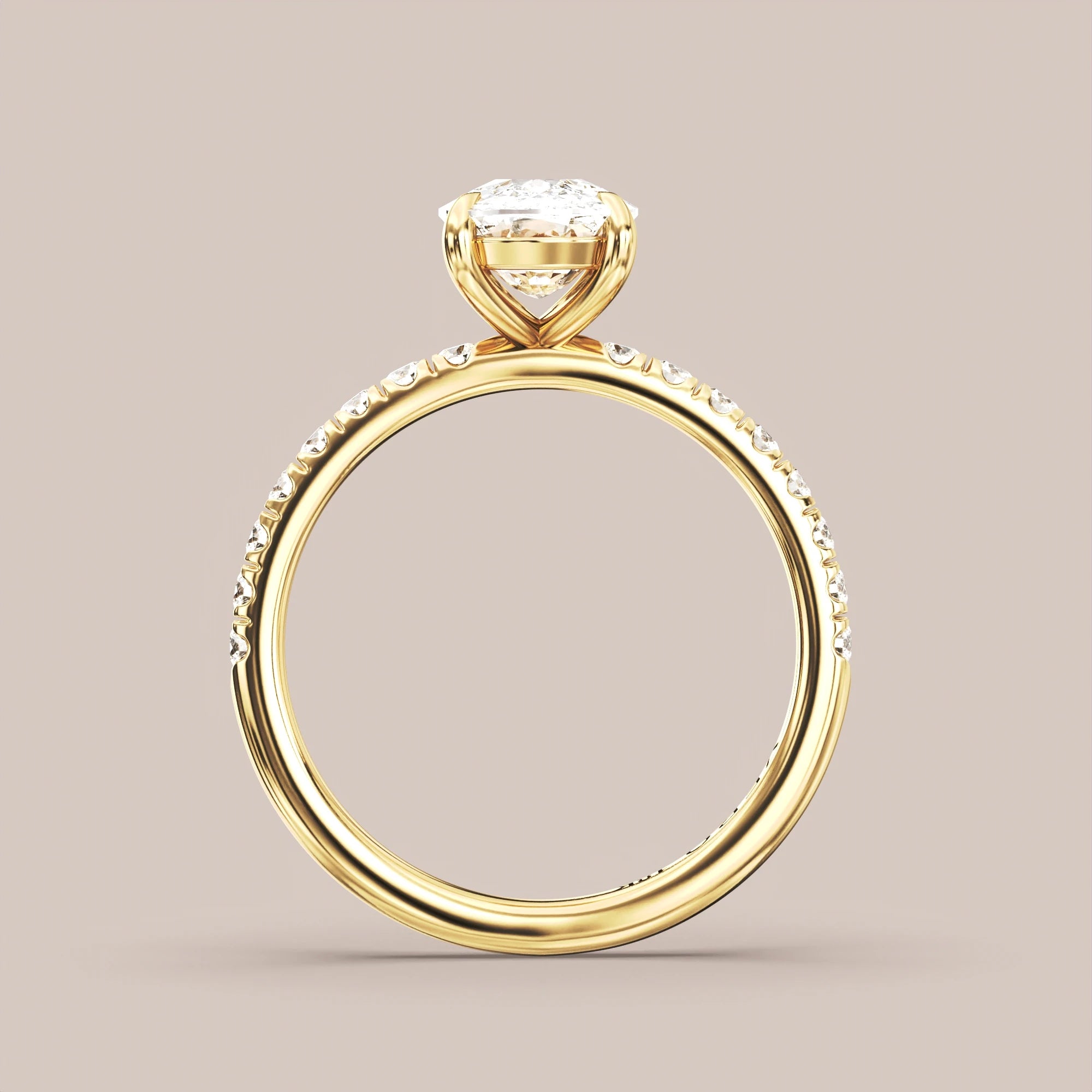 Elongated - Yellow gold