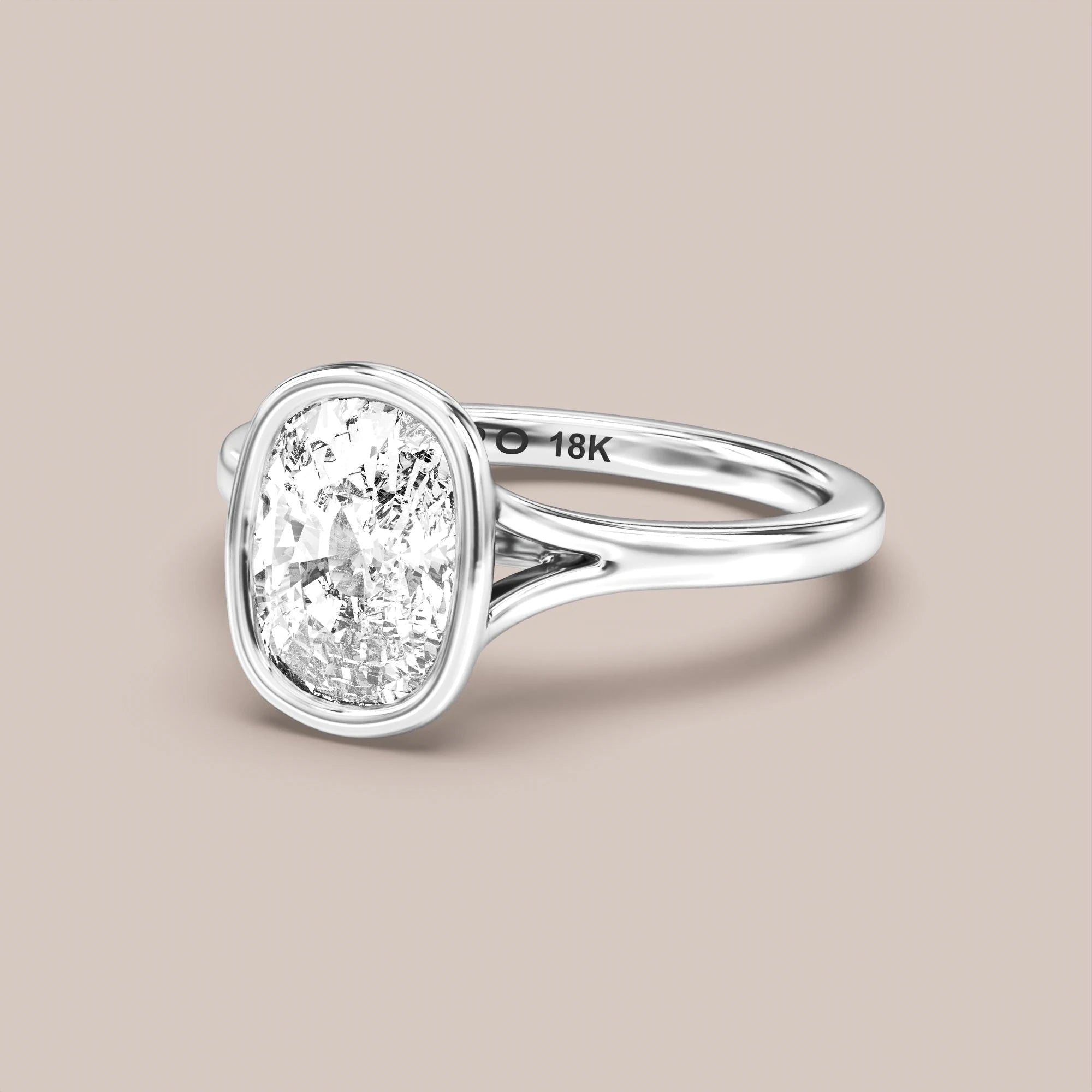 Elongated - White gold