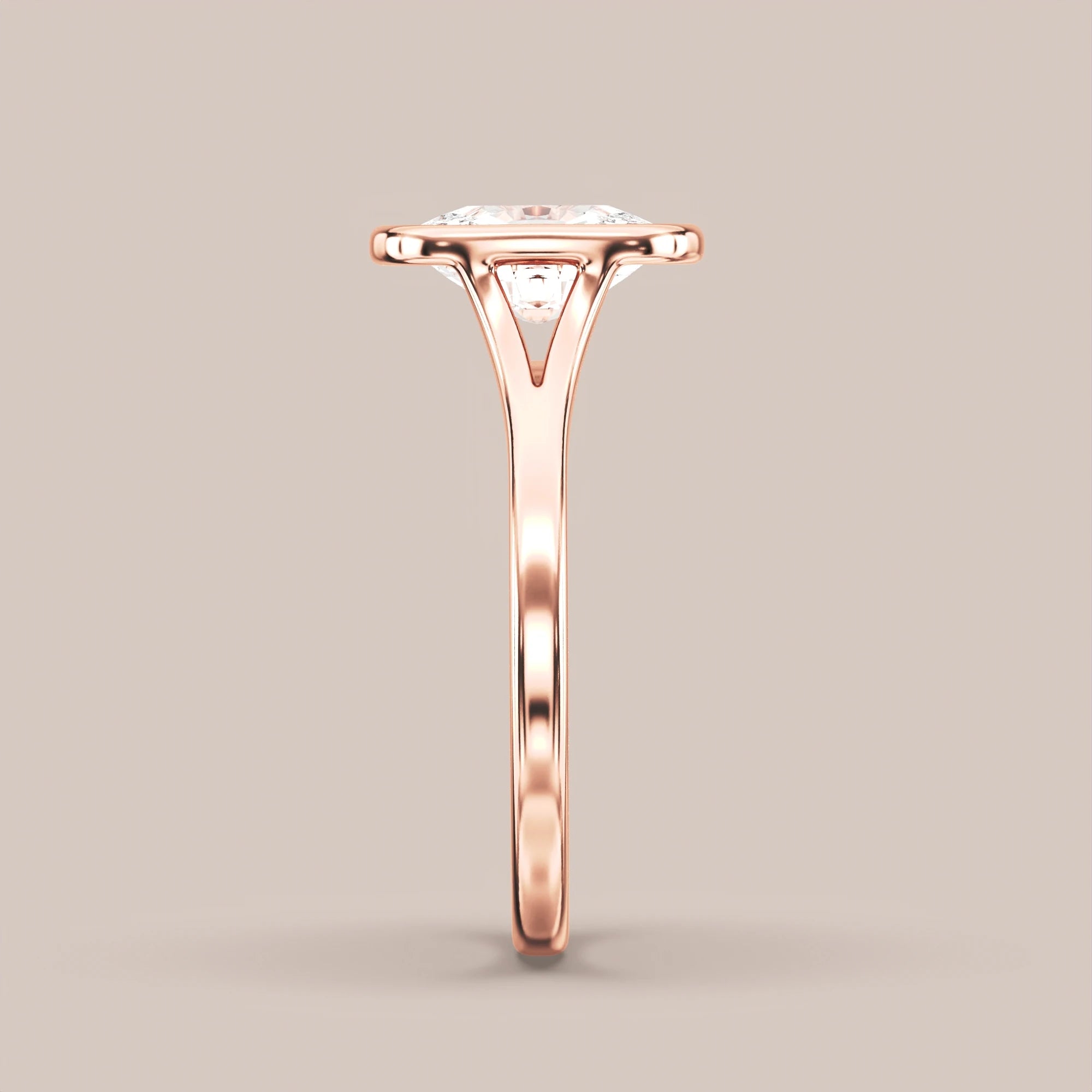 Elongated - Rose gold