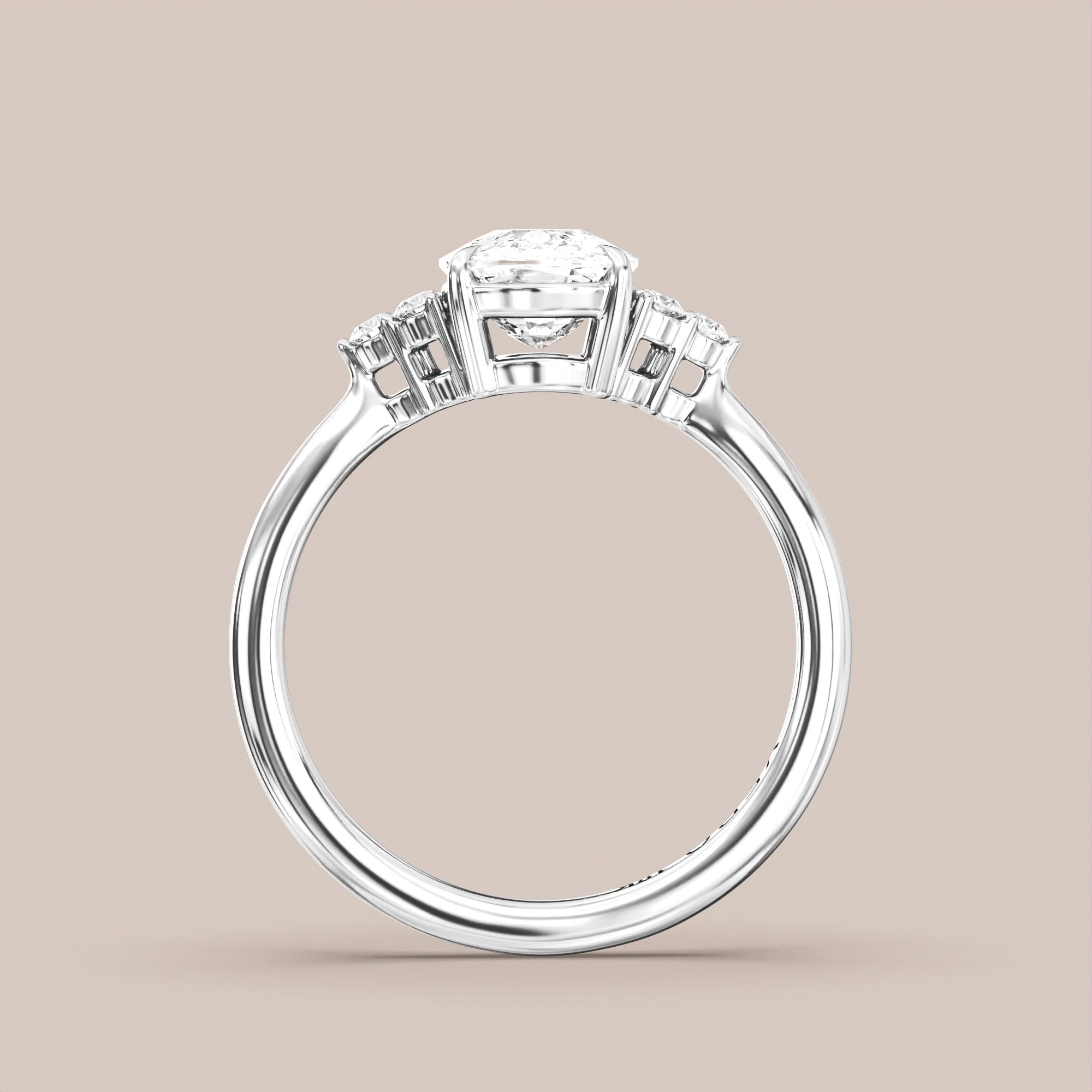 Elongated - White gold