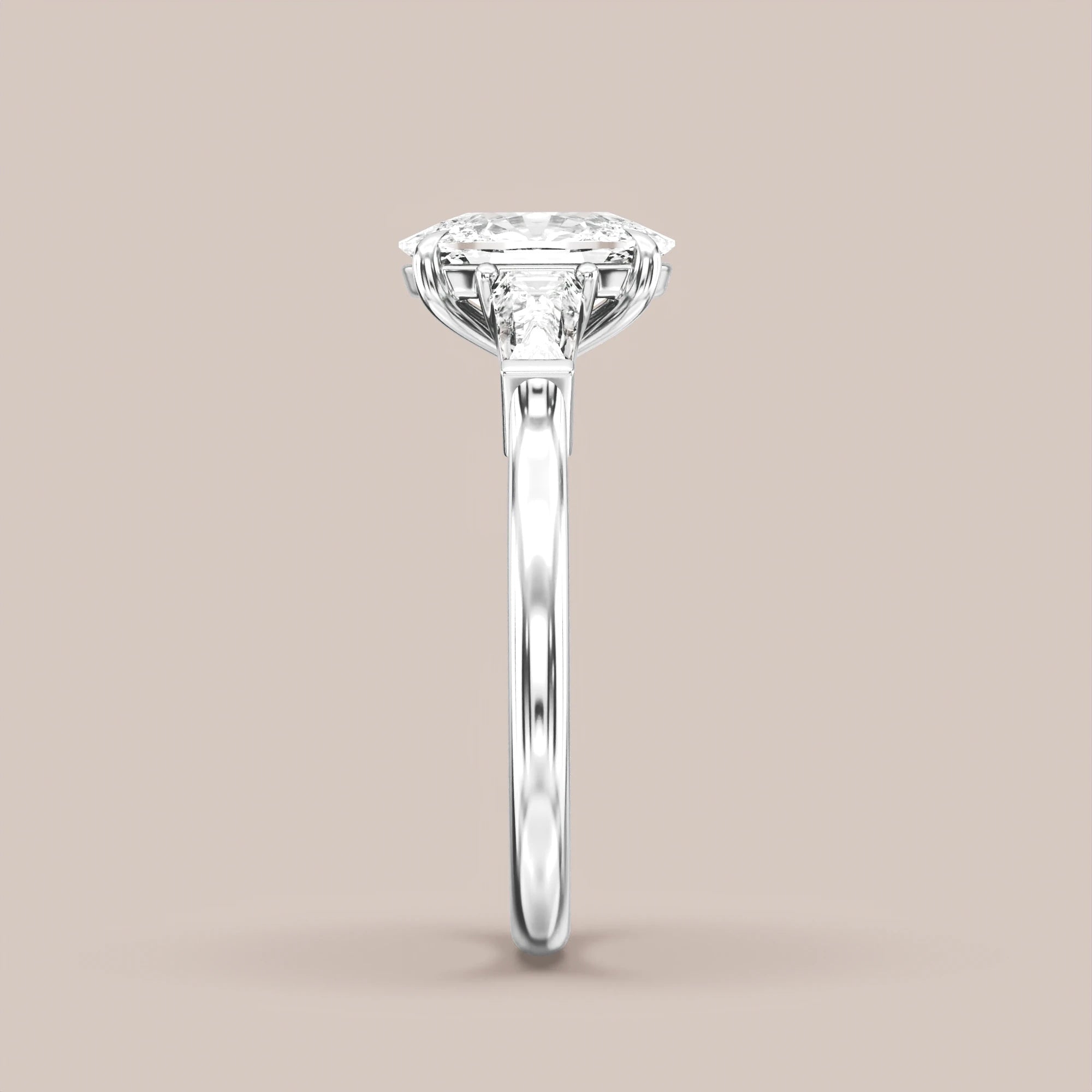 Elongated - White gold