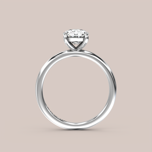 Classic Hidden Halo  Elongated Cushion Cut Solitaire test products