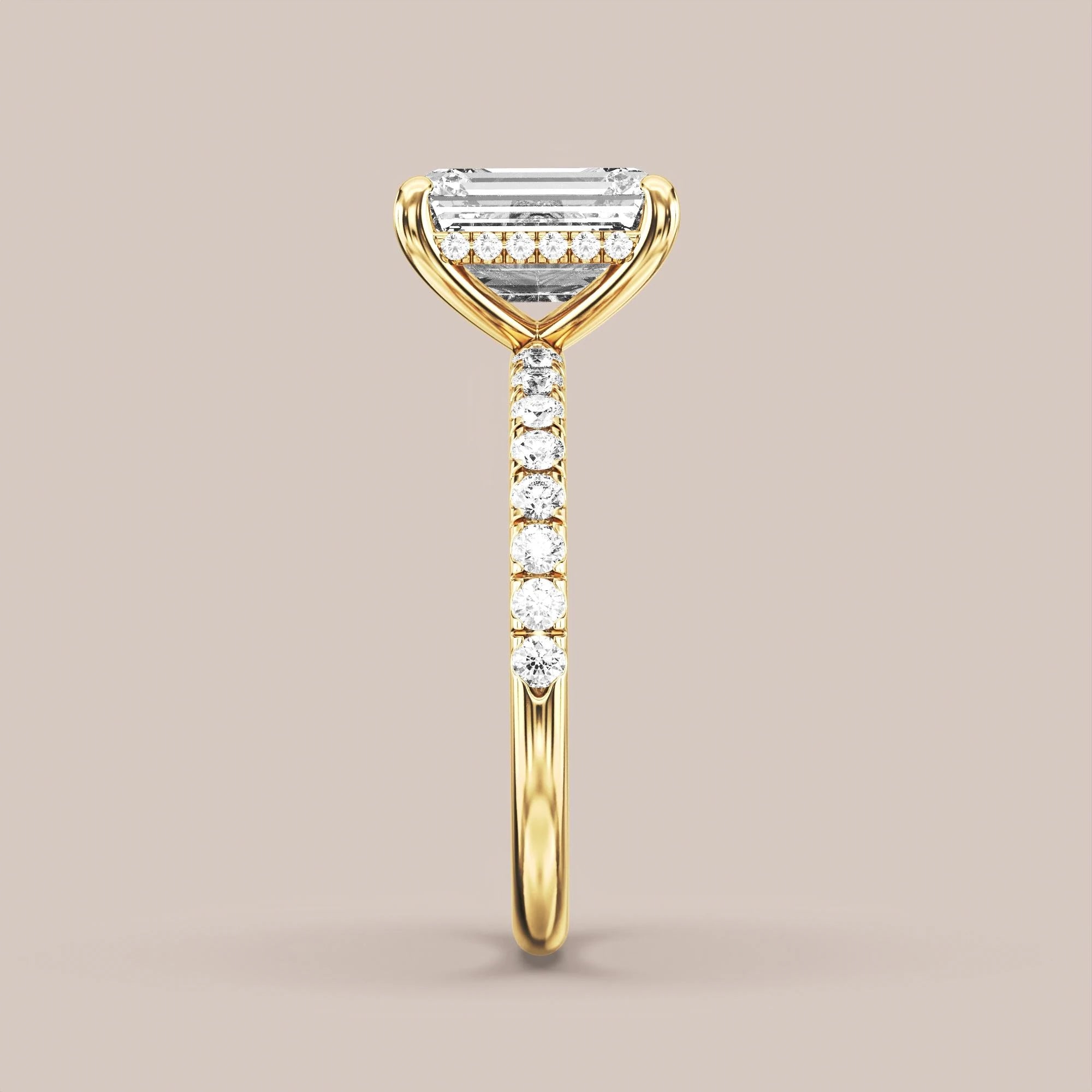 Emerald - Yellow gold