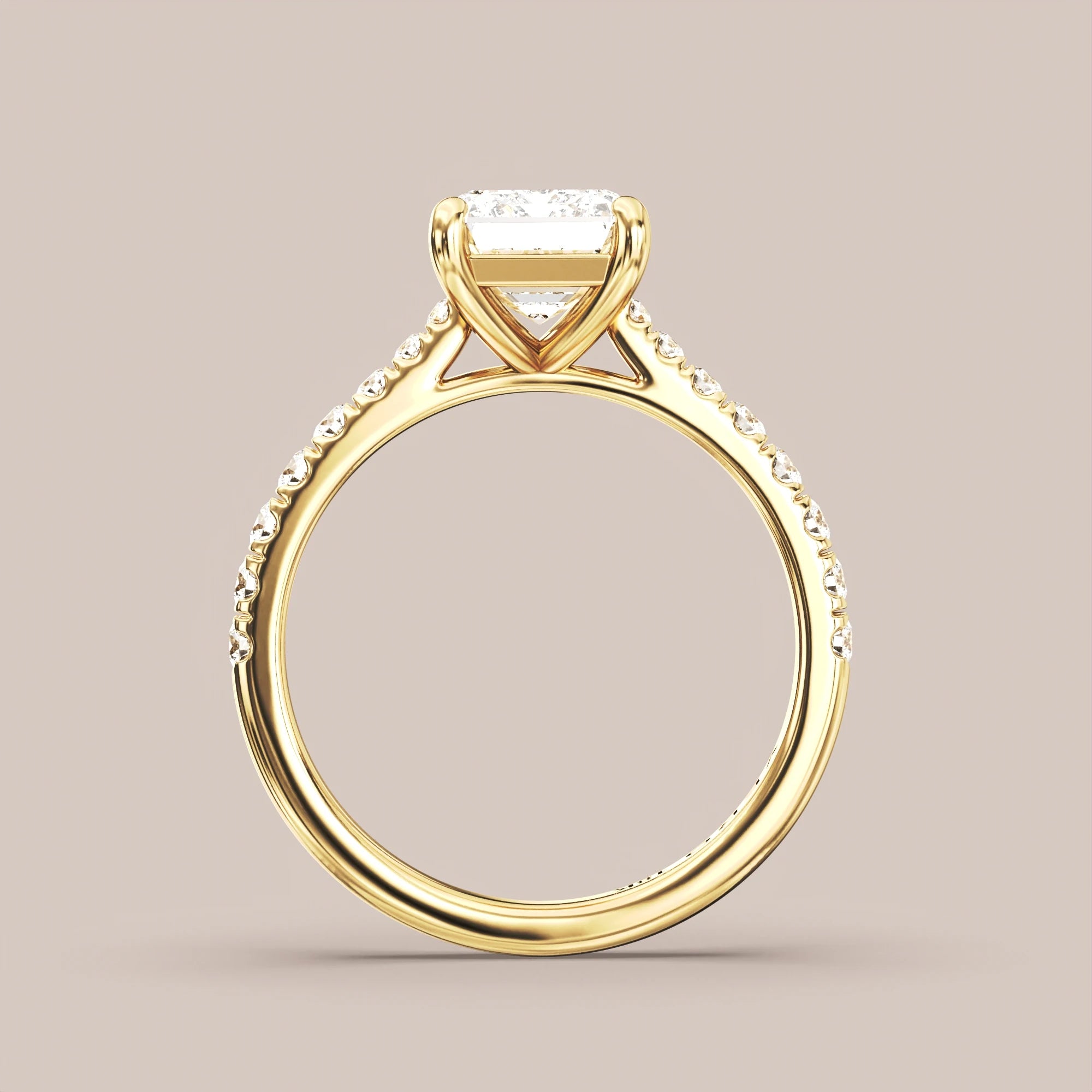 Emerald - Yellow gold