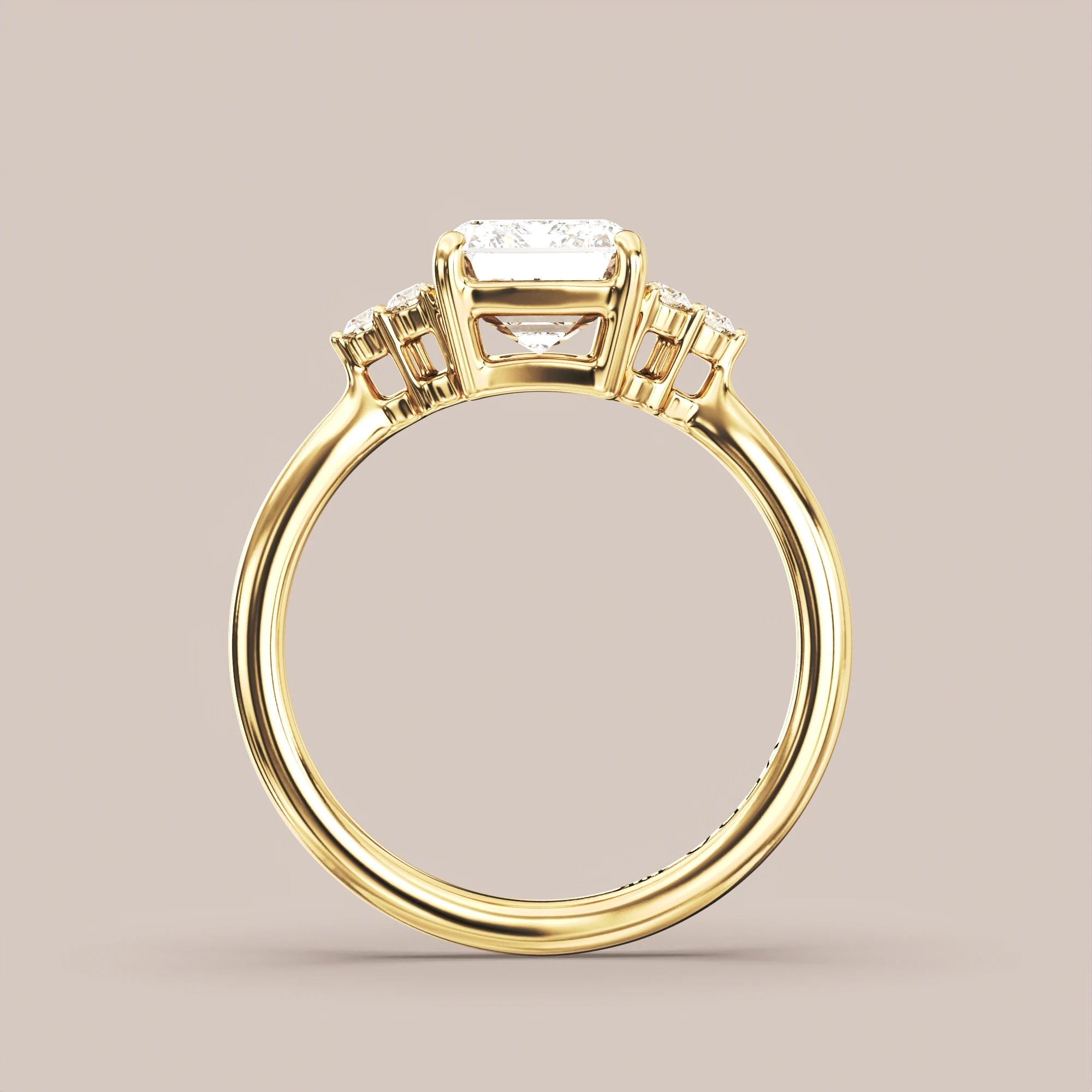 Emerald - Yellow gold