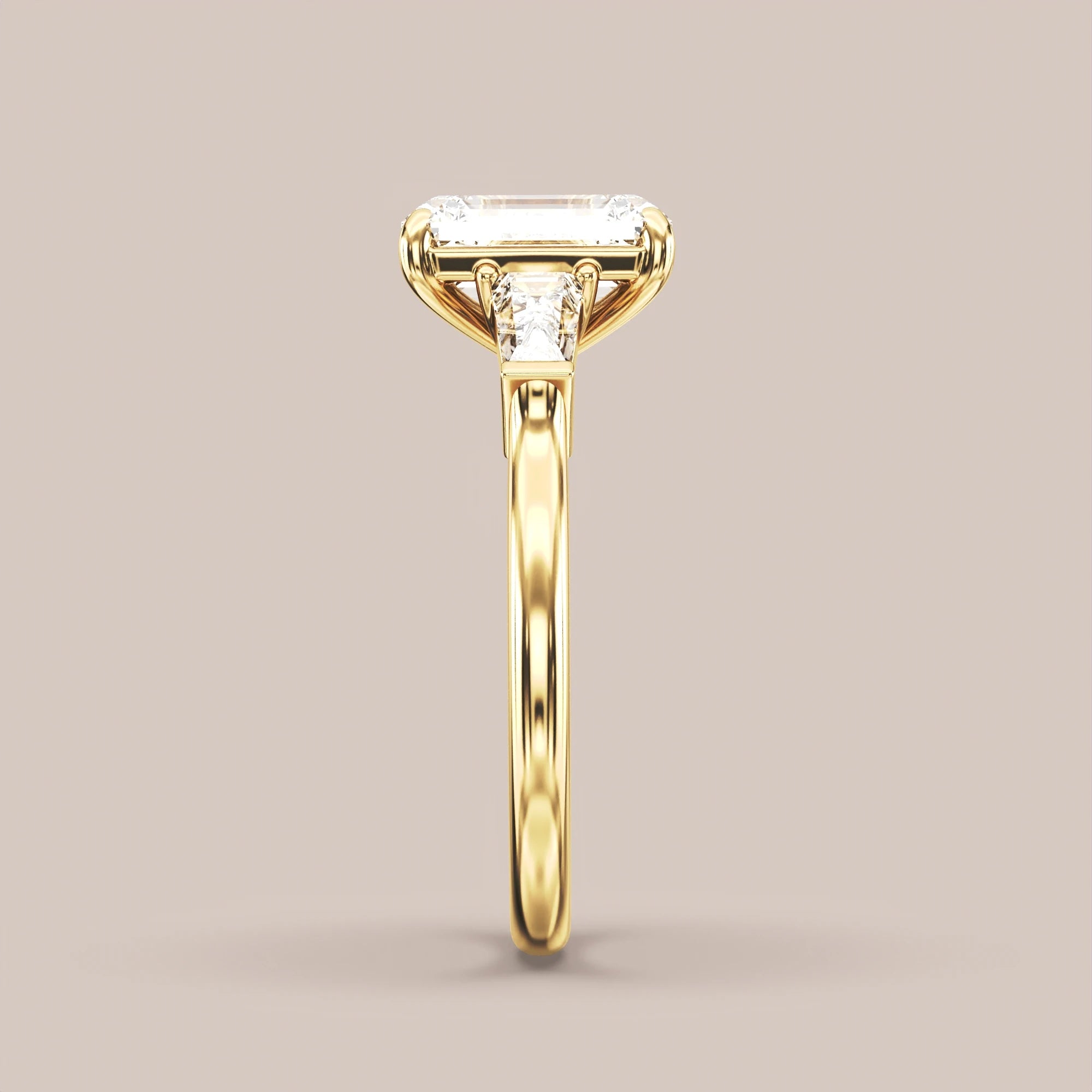 Emerald - Yellow gold