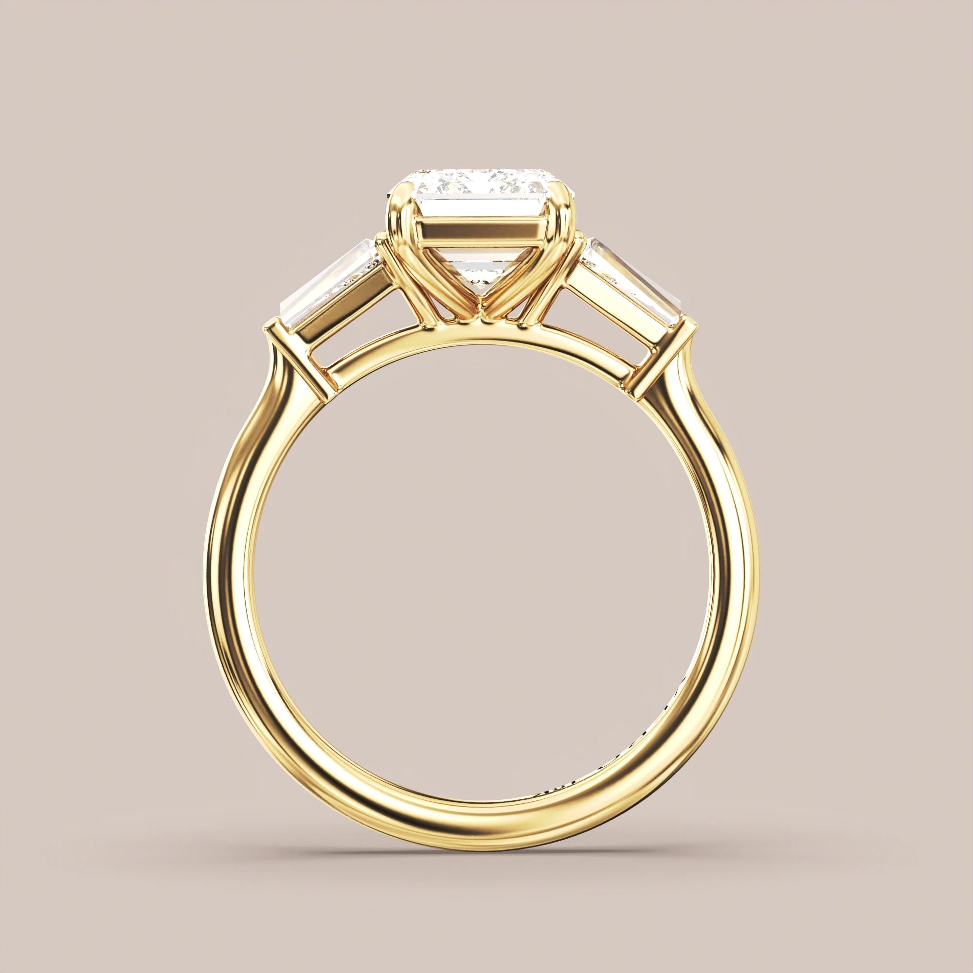 Emerald - Yellow gold